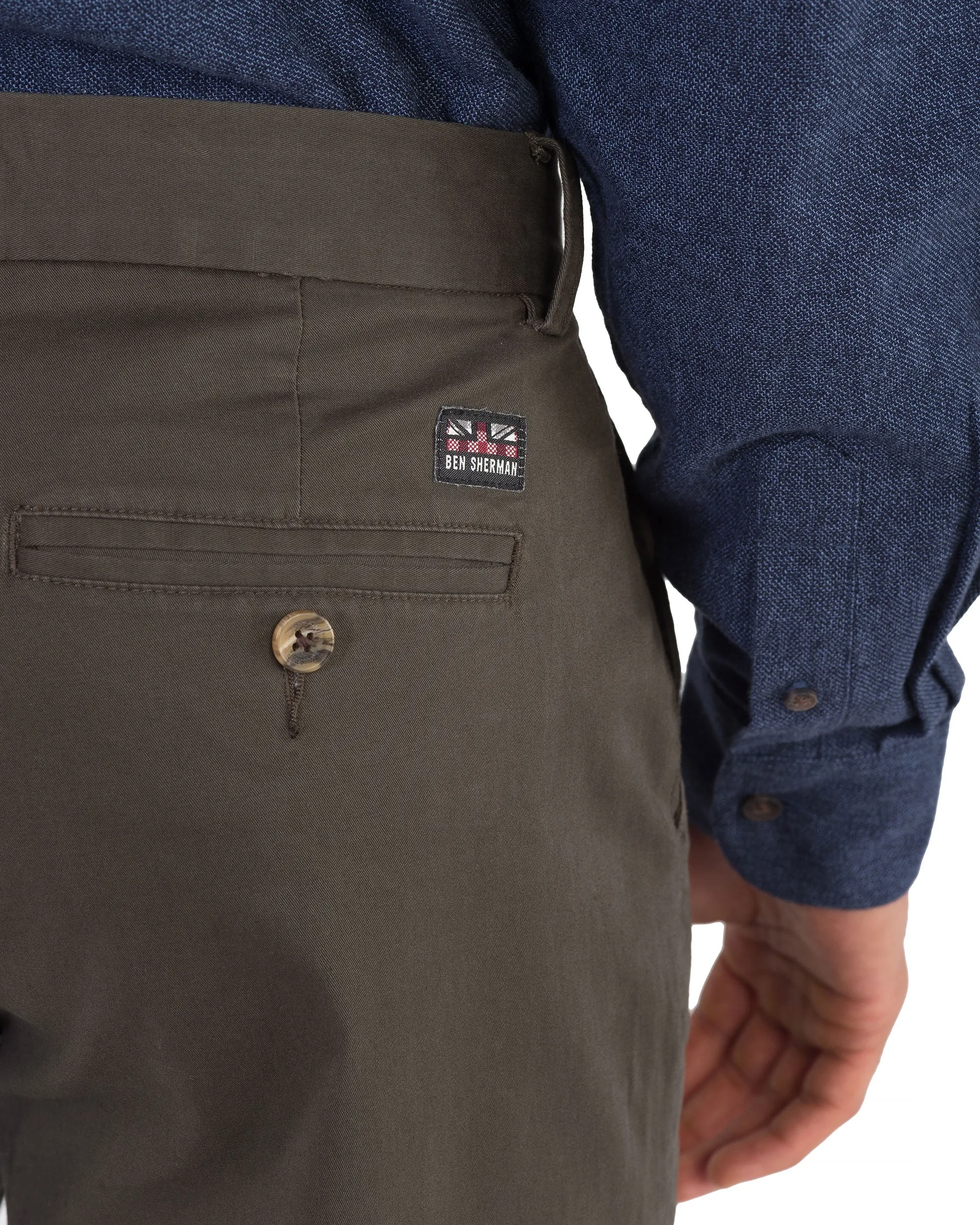 Slim Stretch Chino Pant - Moss sold by Ben Sherman product image thumbnail 3