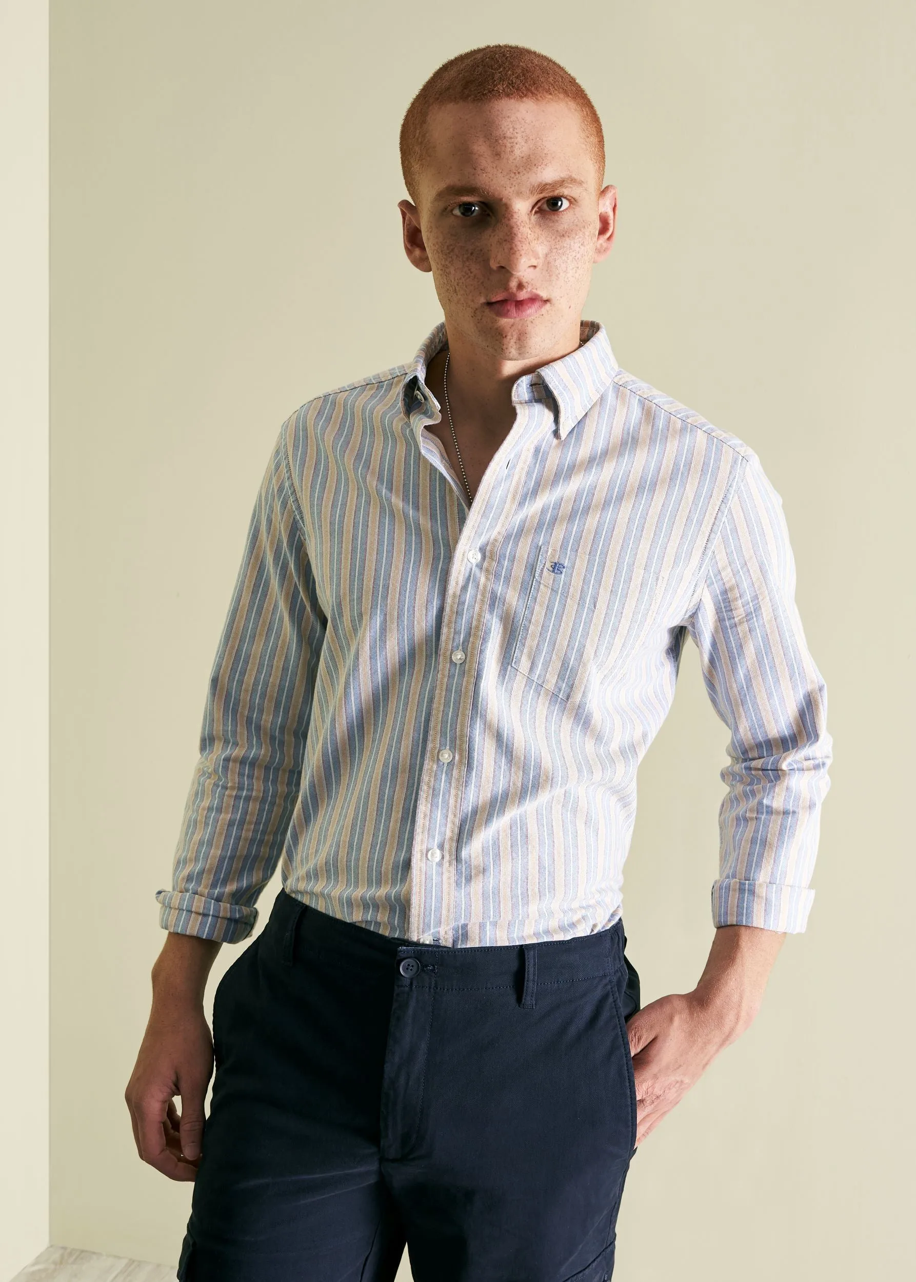 Brighton Oxford Organic Shirt - Collegiate Stripe sold by Ben Sherman product image thumbnail 5