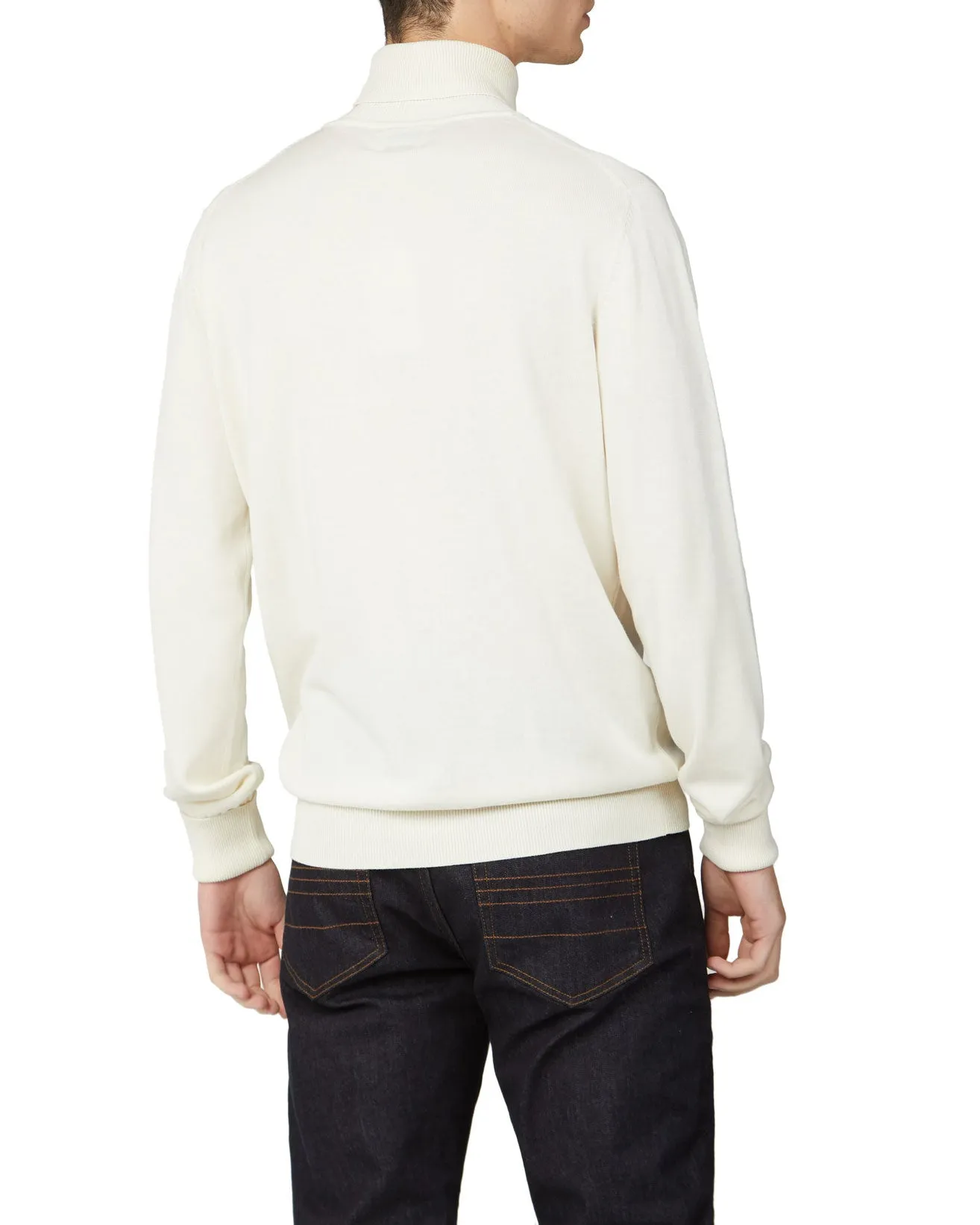 Signature Cotton Roll Neck Sweater - Ivory sold by Ben Sherman product image thumbnail 2