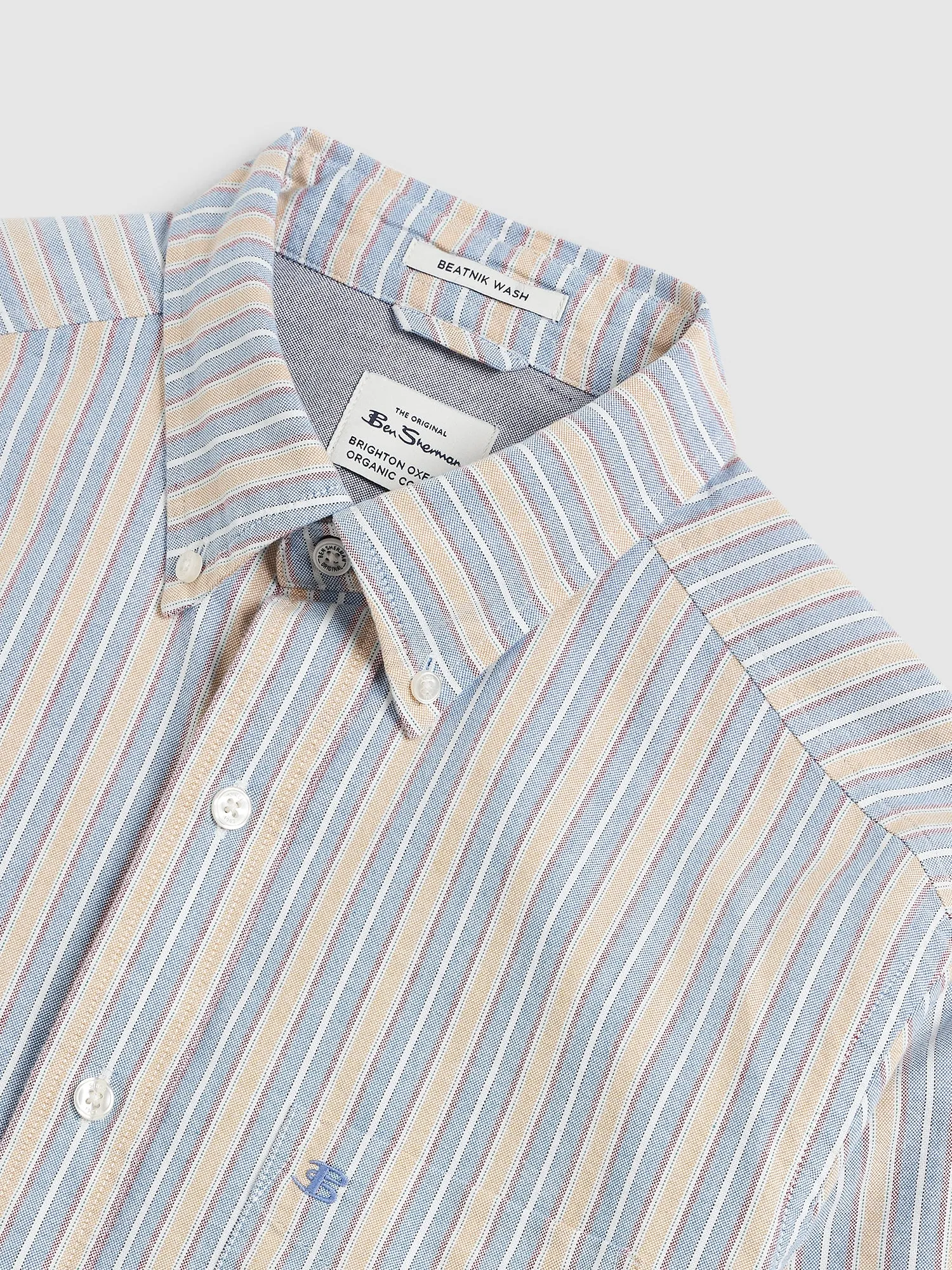 Brighton Oxford Organic Shirt - Collegiate Stripe sold by Ben Sherman product image thumbnail 4