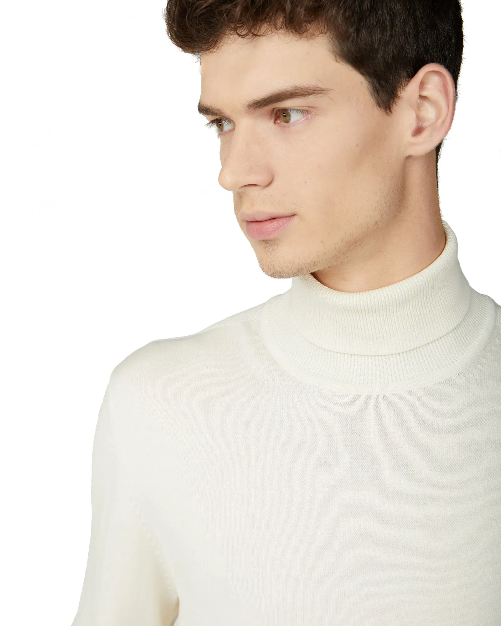 Signature Cotton Roll Neck Sweater - Ivory sold by Ben Sherman product image thumbnail 3
