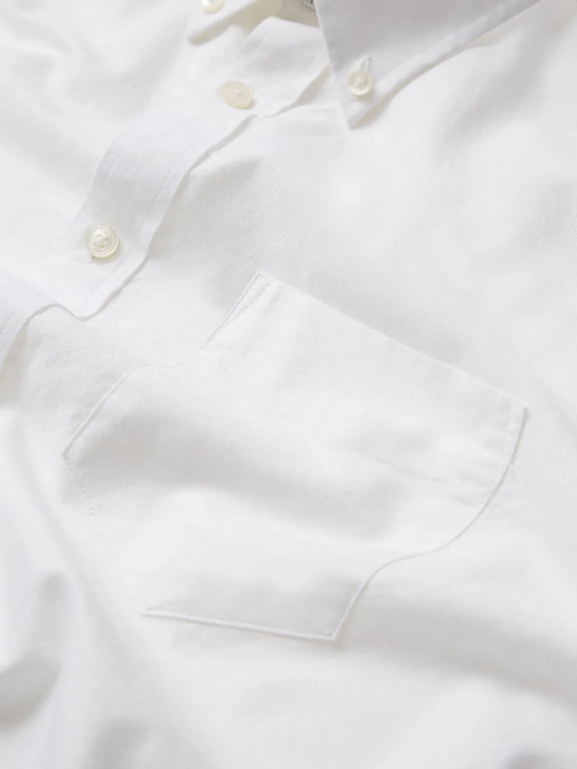 Signature Organic Long-Sleeve Oxford Shirt - White sold by Ben Sherman product image thumbnail 3