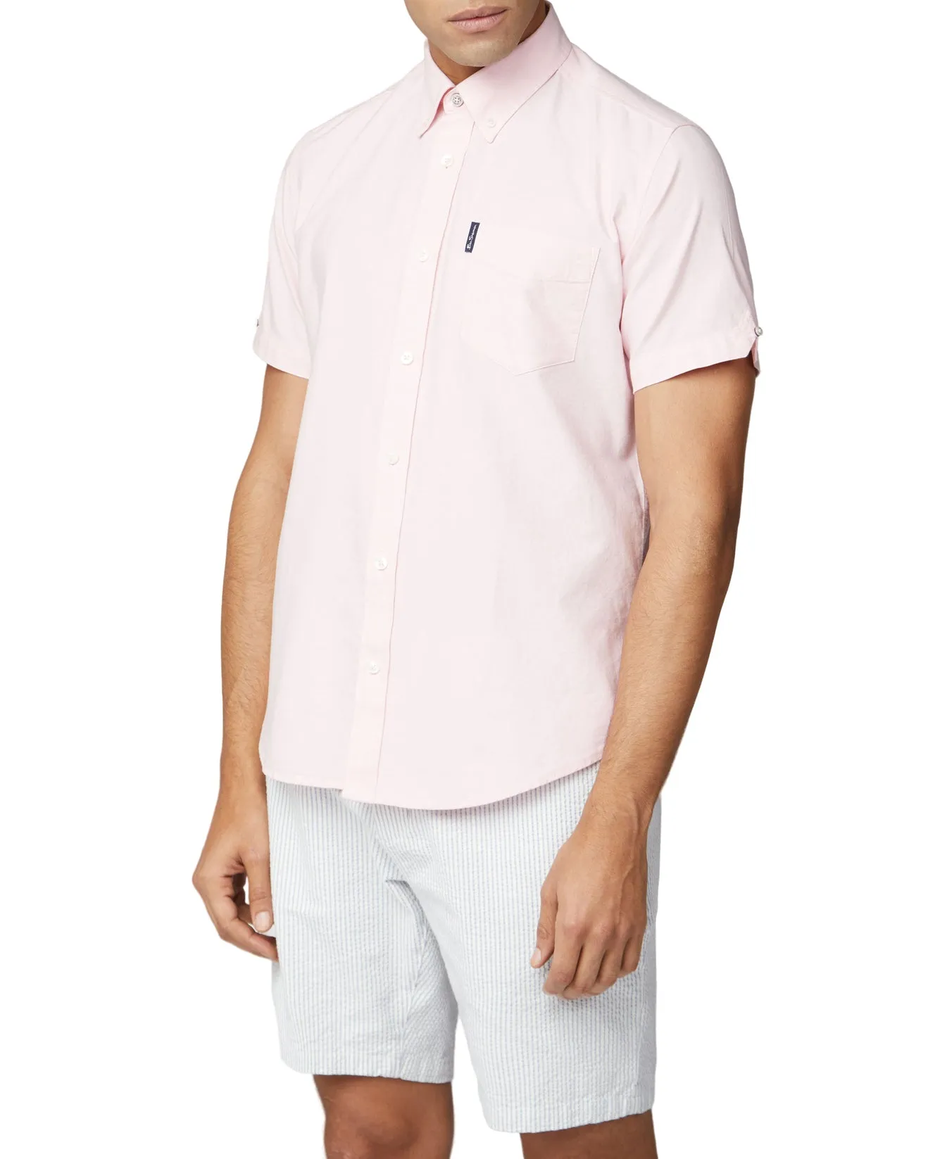 Short-Sleeve Signature Oxford Shirt - Light Pink sold by Ben Sherman