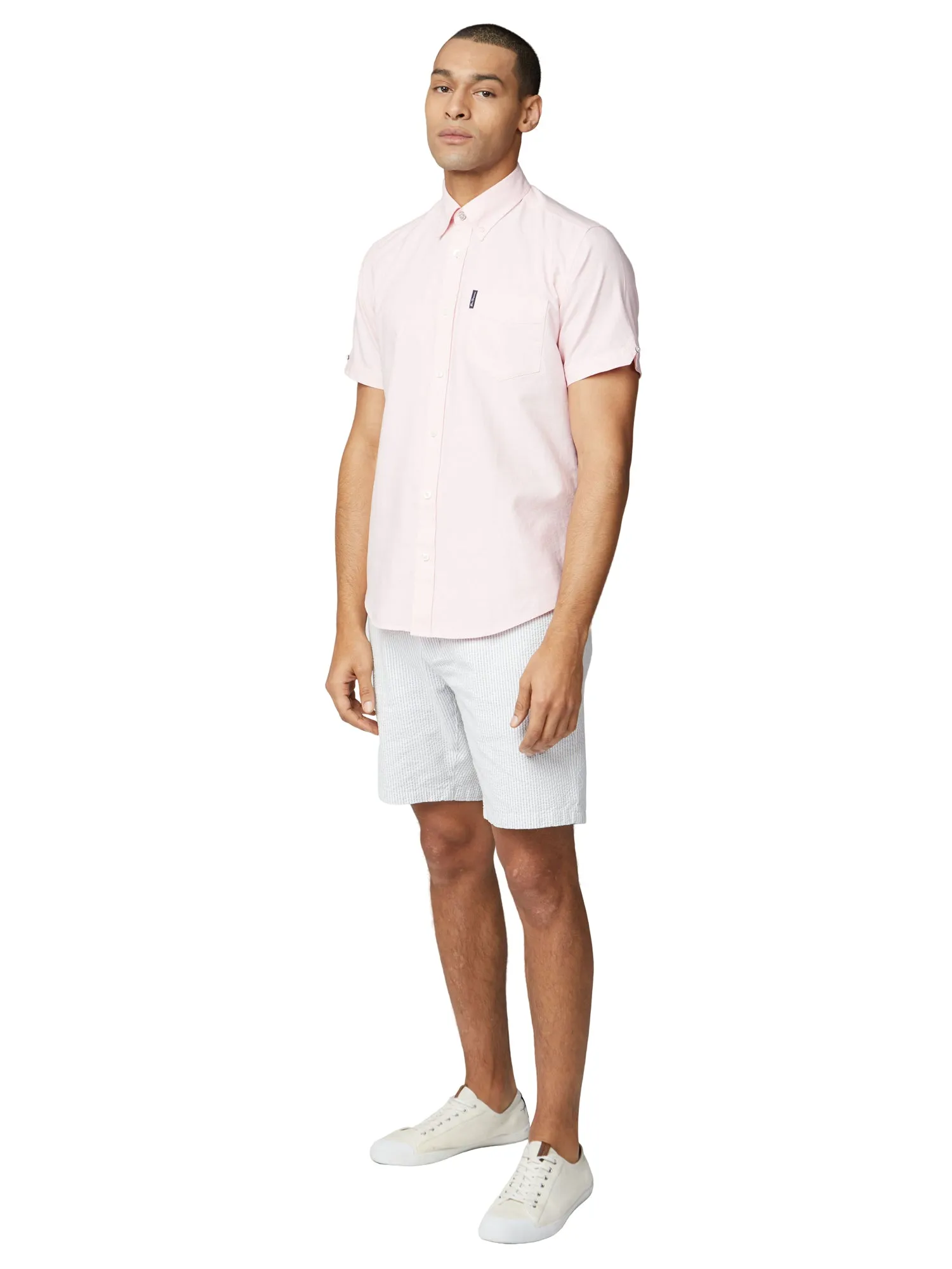 Short-Sleeve Signature Oxford Shirt - Light Pink sold by Ben Sherman product image thumbnail 4