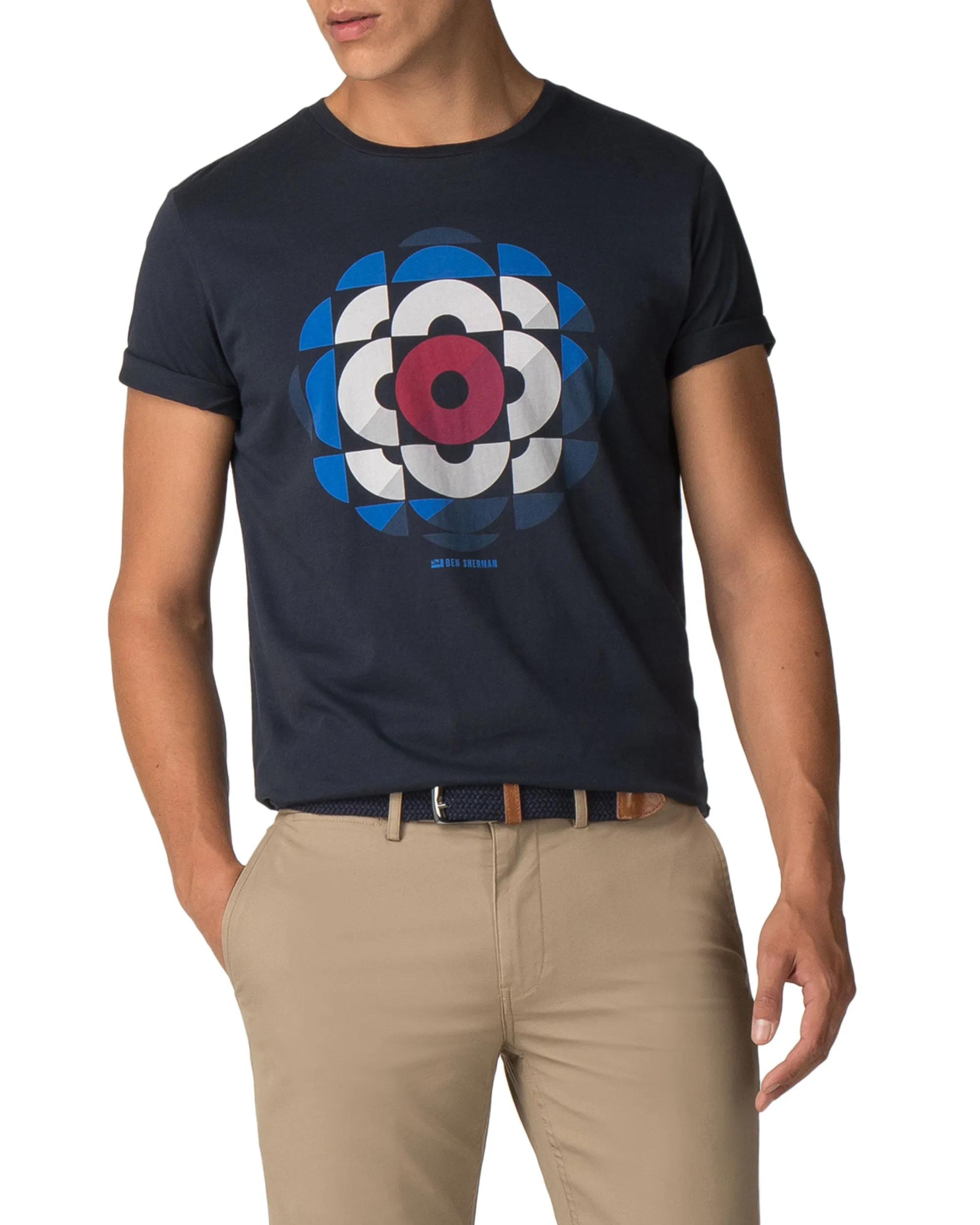 Shadow Target Graphic Tee - Midnight Navy sold by Ben Sherman