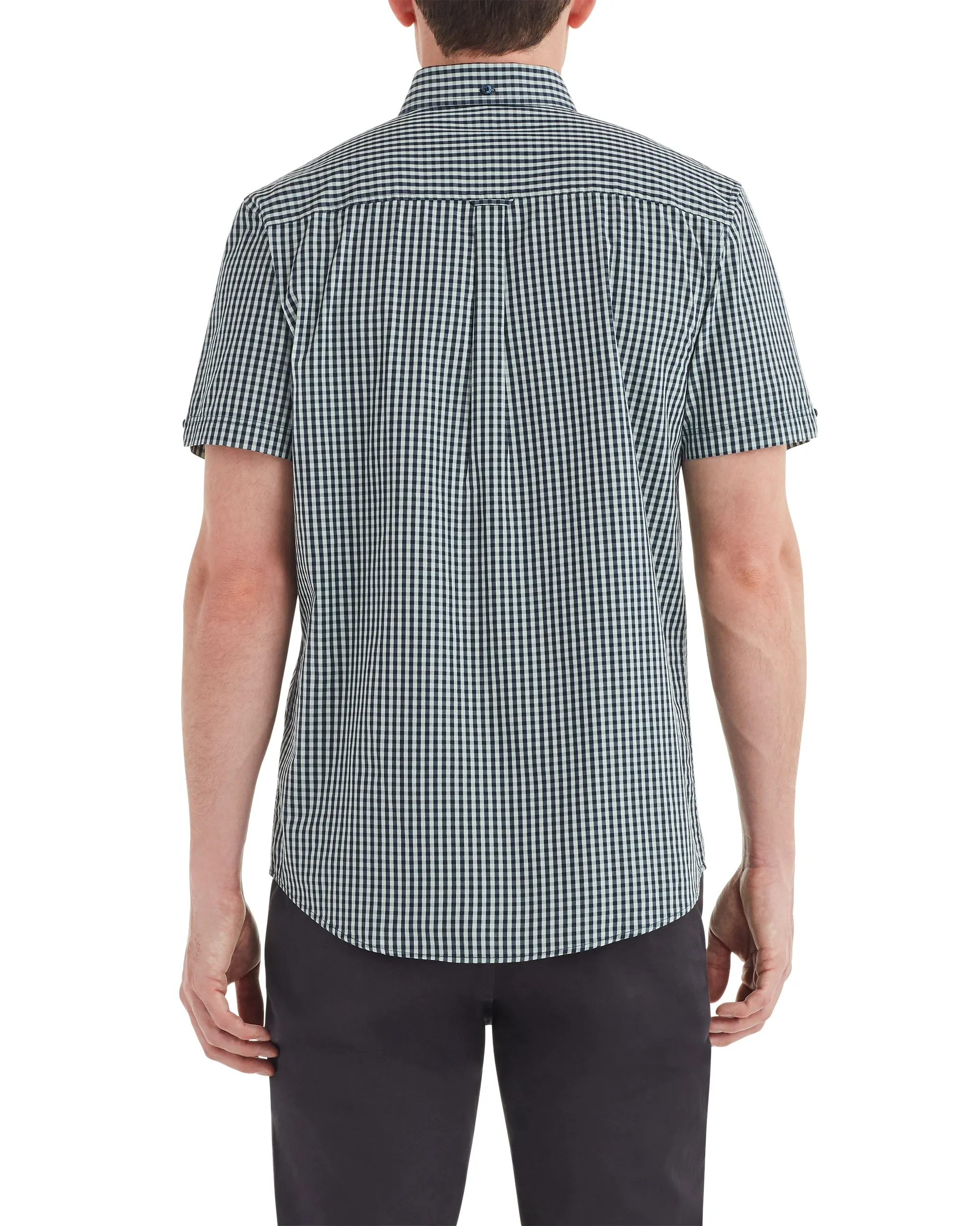 Short-Sleeve Classic Gingham Shirt - Sea sold by Ben Sherman product image thumbnail 2