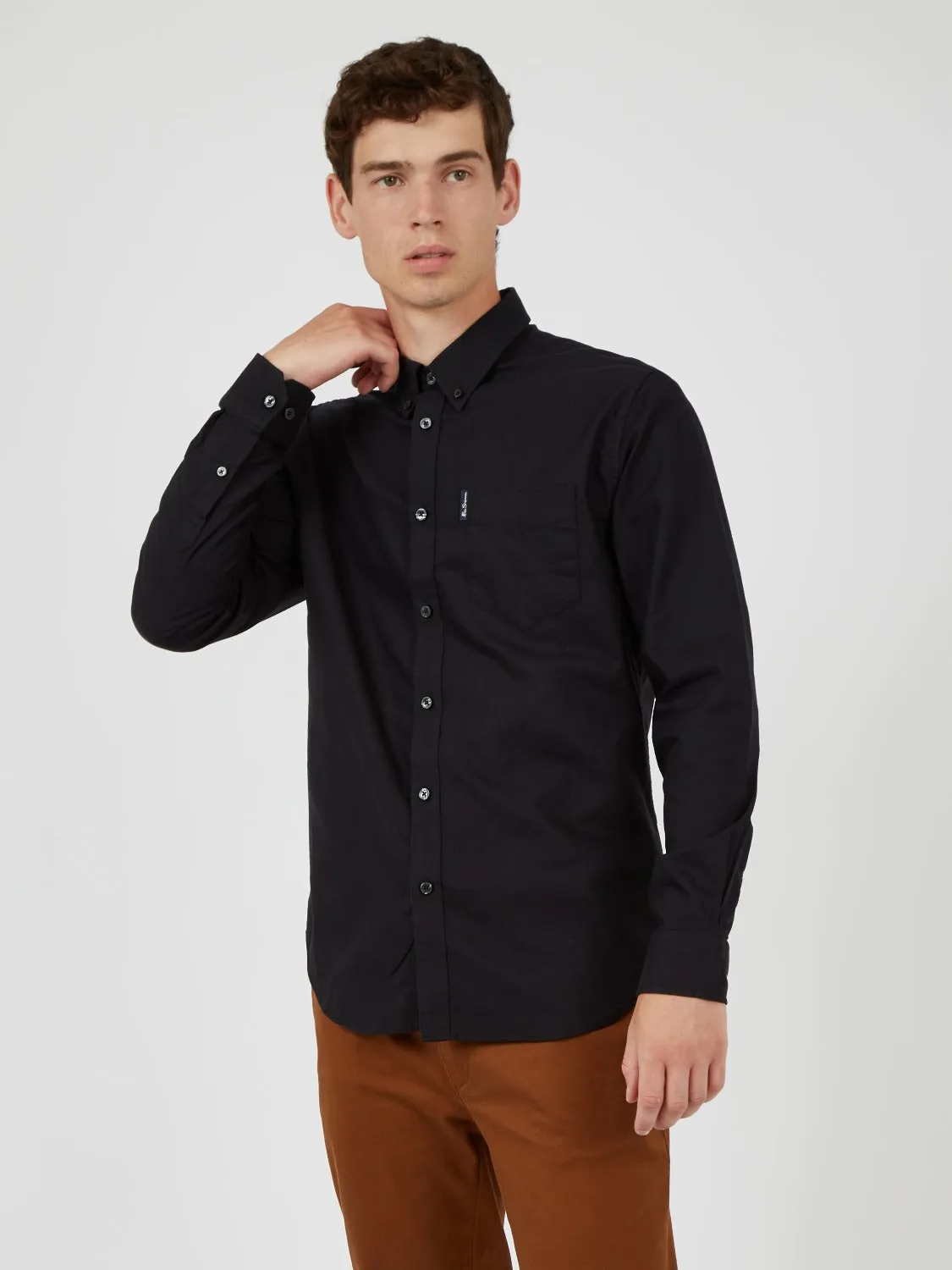 Signature Organic Oxford Shirt - Black sold by Ben Sherman