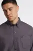 Beatnik Oxford Garment Dye Shirt - Charcoal sold by Ben Sherman