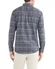 Long-Sleeve Herringbone Mini Check Shirt - Blue Grey sold by Ben Sherman