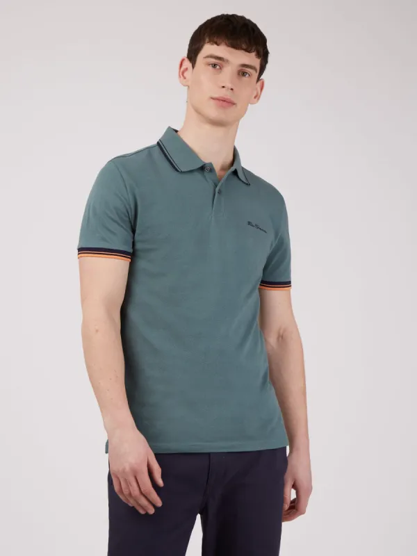 Signature Organic Cotton Polo - Jade sold by Ben Sherman