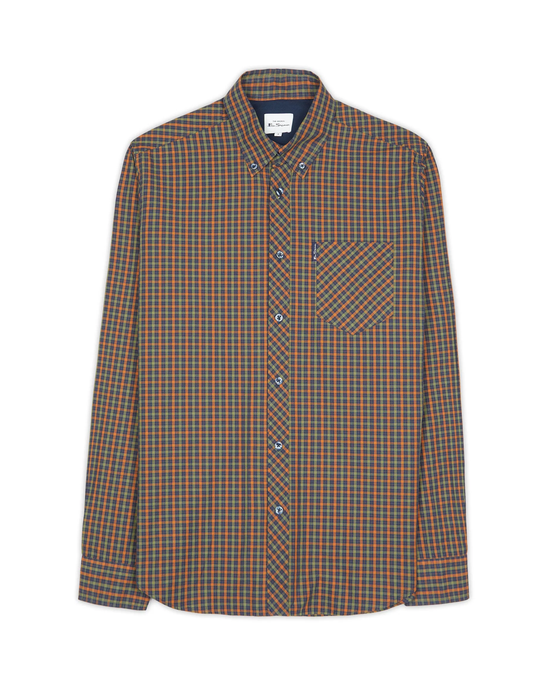 Long-Sleeve House Check Shirt - Gold Metal sold by Ben Sherman