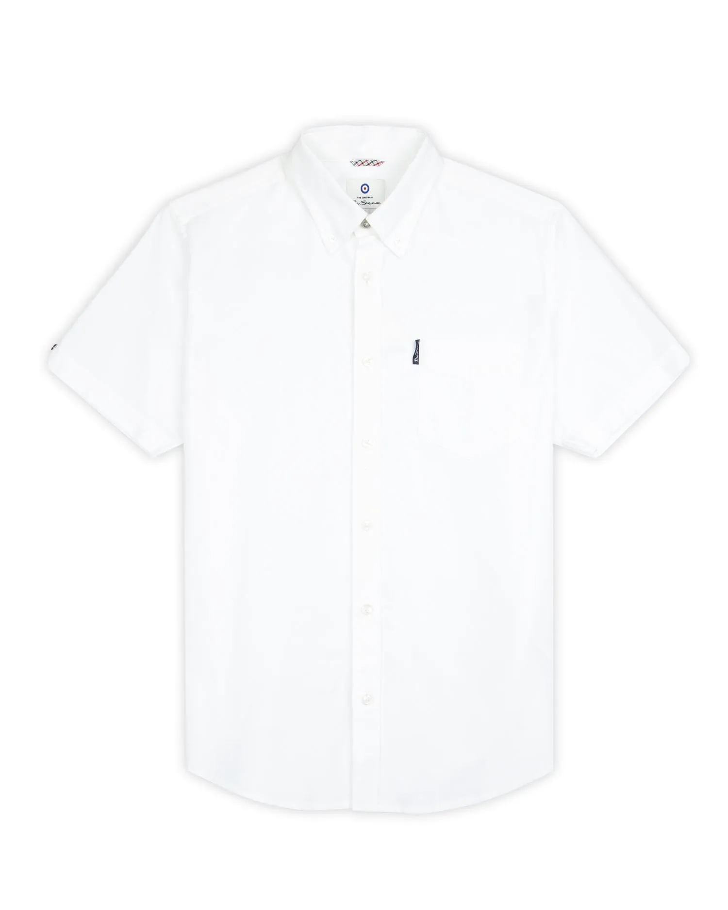Short-Sleeve Signature Oxford Shirt - White sold by Ben Sherman product image thumbnail 5