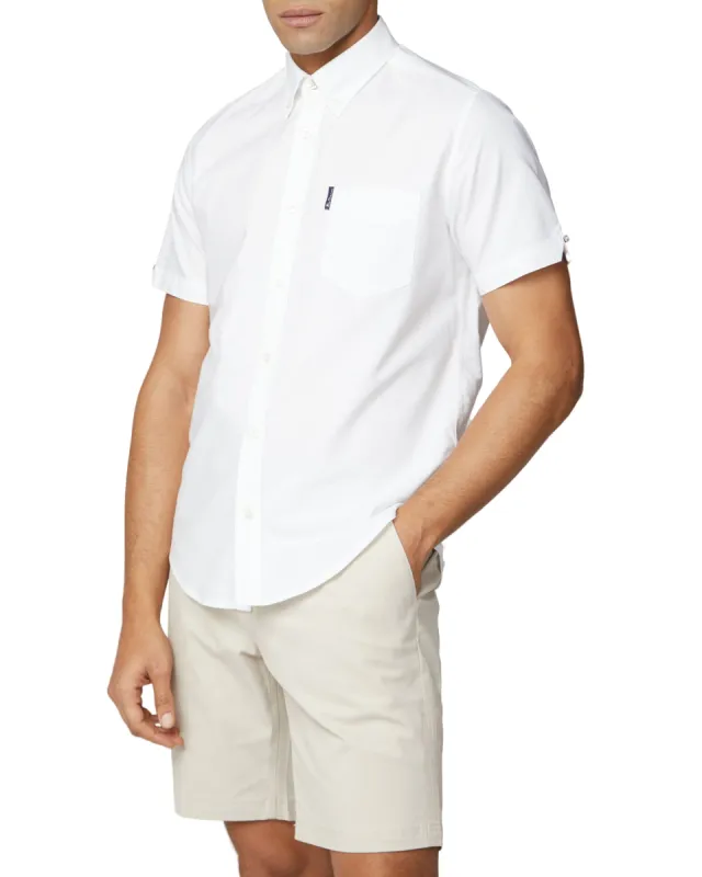 Short-Sleeve Signature Oxford Shirt - White sold by Ben Sherman