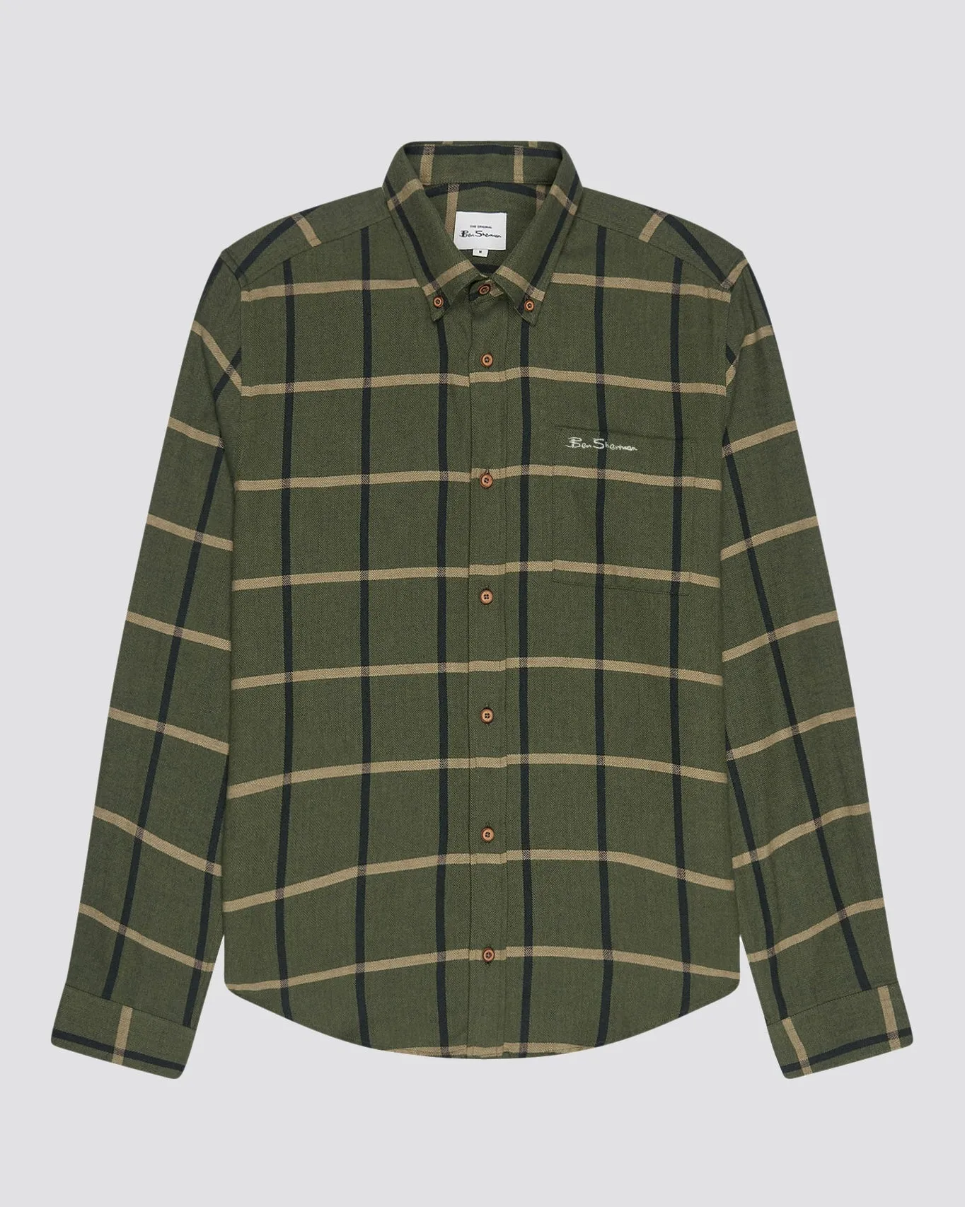 Long-Sleeve Herringbone Oversized Shirt - Hemp sold by Ben Sherman product image thumbnail 2