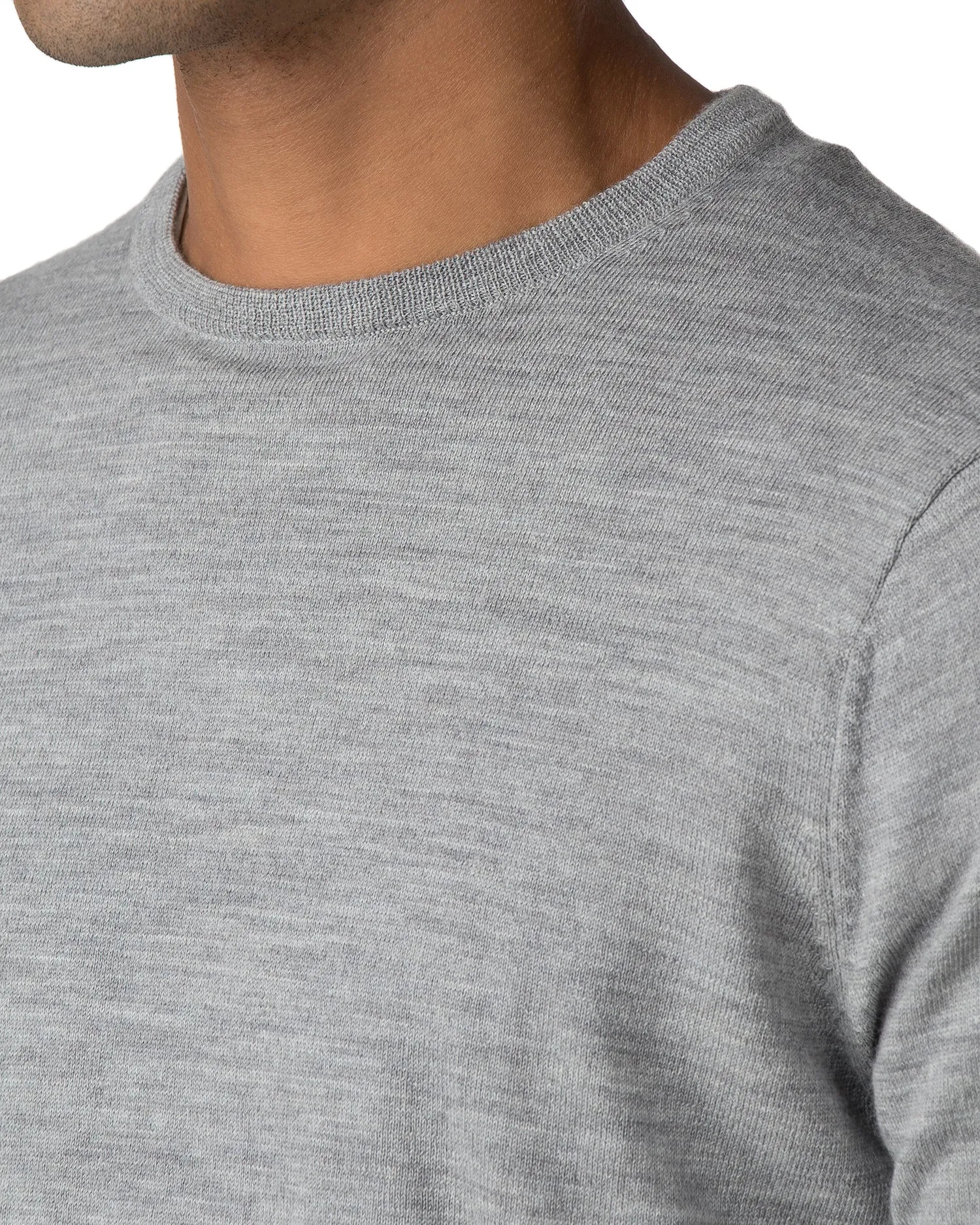 Merino Crewneck Sweater - Mid Grey Marl sold by Ben Sherman product image thumbnail 3
