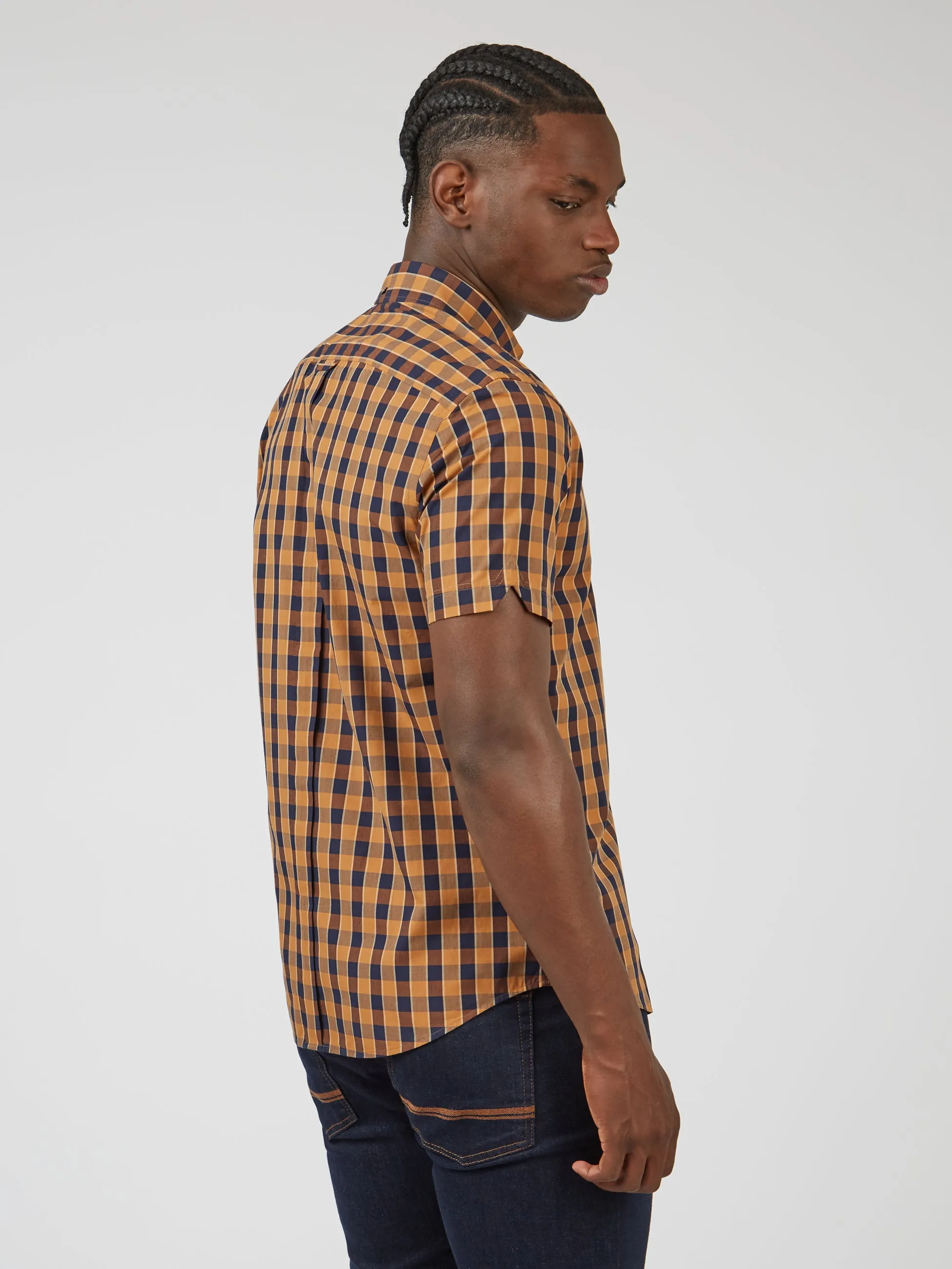 Gingham Check Short-Sleeve Shirt sold by Ben Sherman product image thumbnail 3