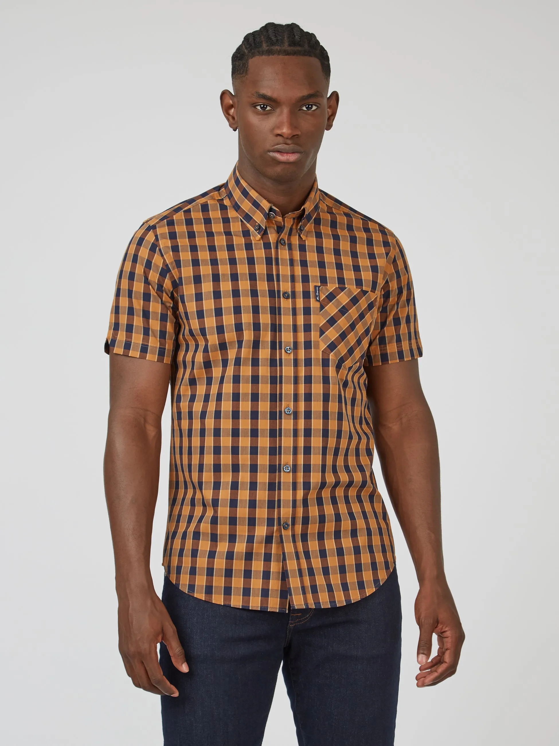 Gingham Check Short-Sleeve Shirt sold by Ben Sherman product image thumbnail 2