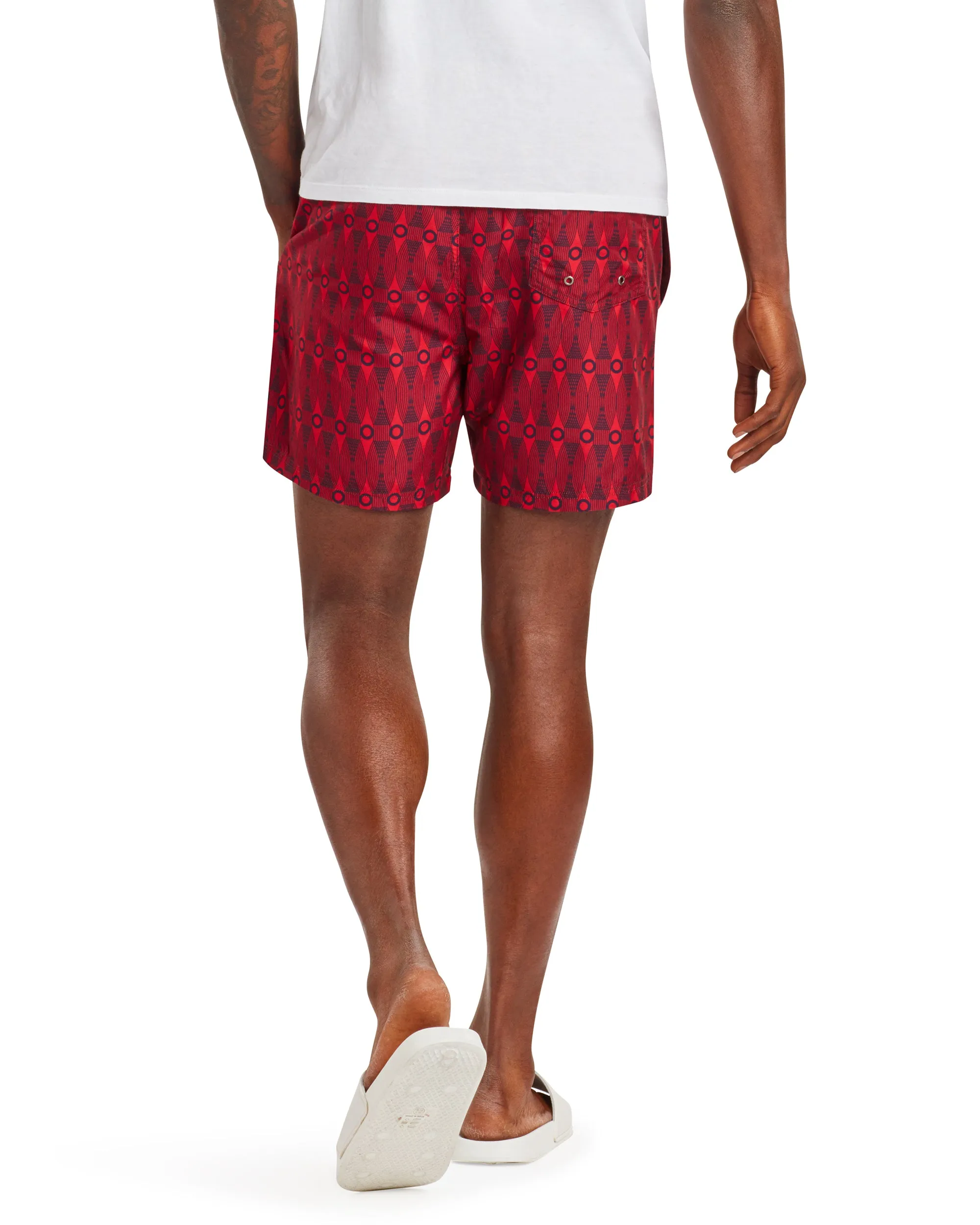 Men's Shoal Bay Geo Print Swim Short - Red/Navy sold by Ben Sherman product image thumbnail 2
