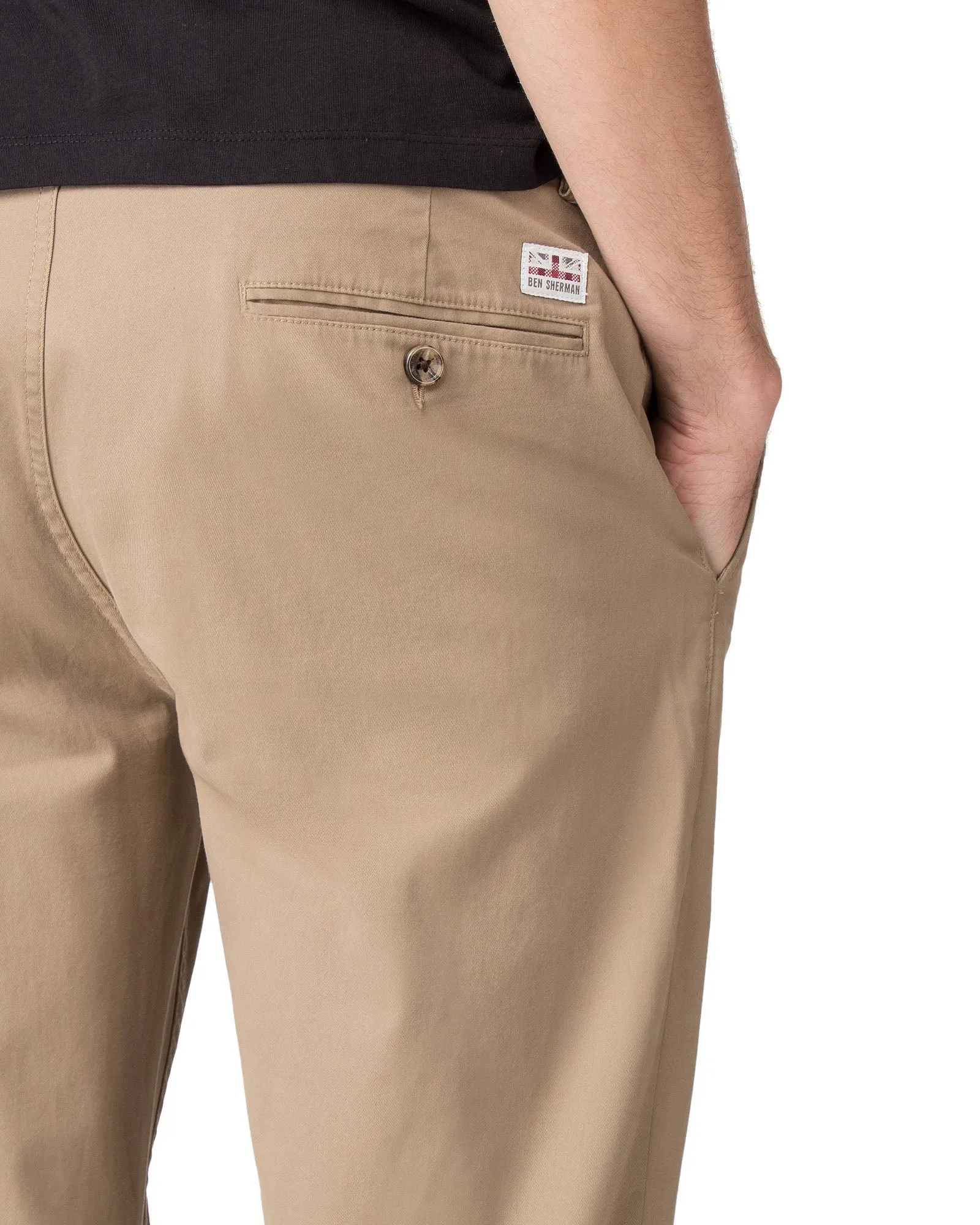 Slim Stretch Chino Pant - Stone sold by Ben Sherman product image thumbnail 3