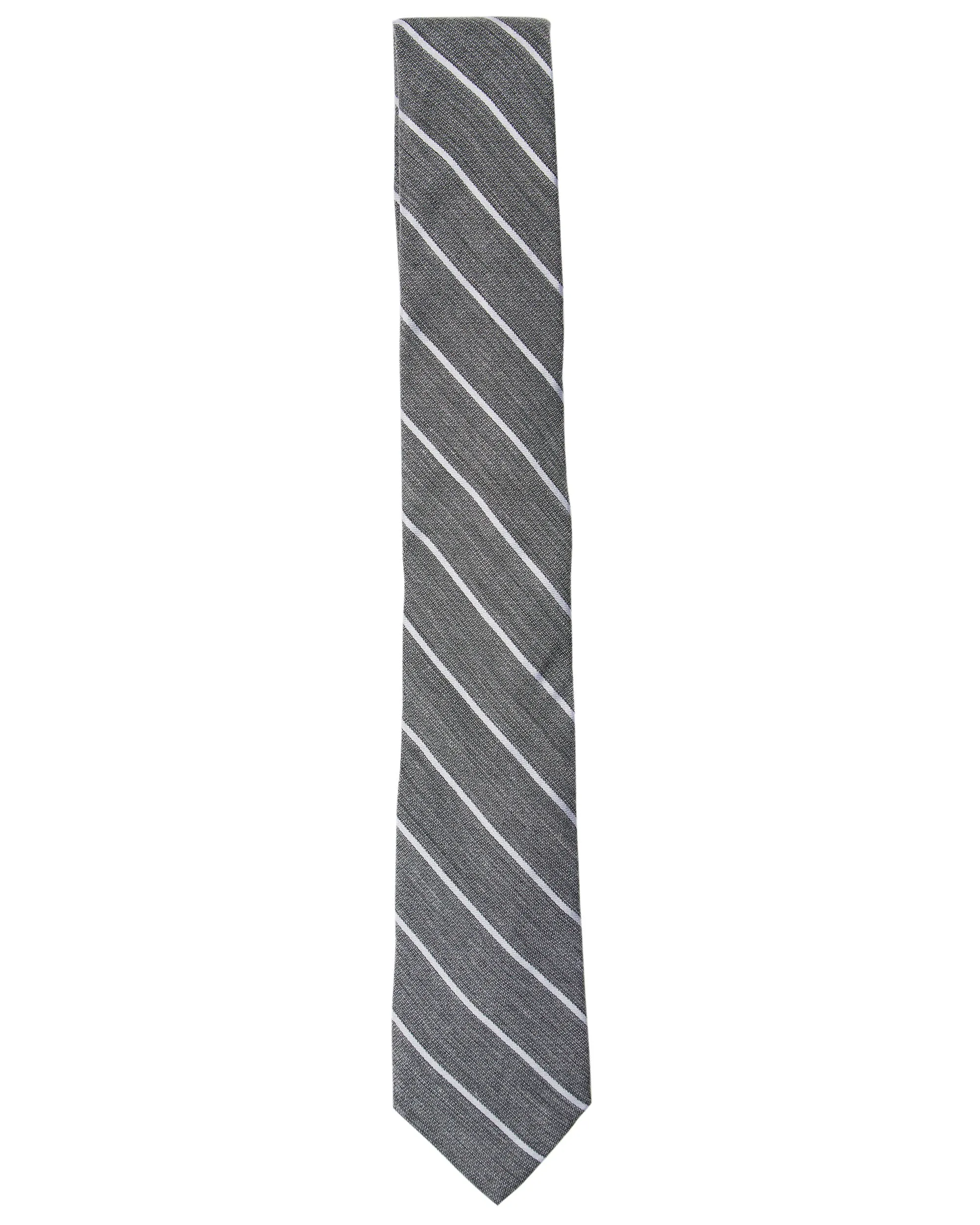 Kalvin Stripe Silk Neck Tie - Silver sold by Ben Sherman product image thumbnail 2