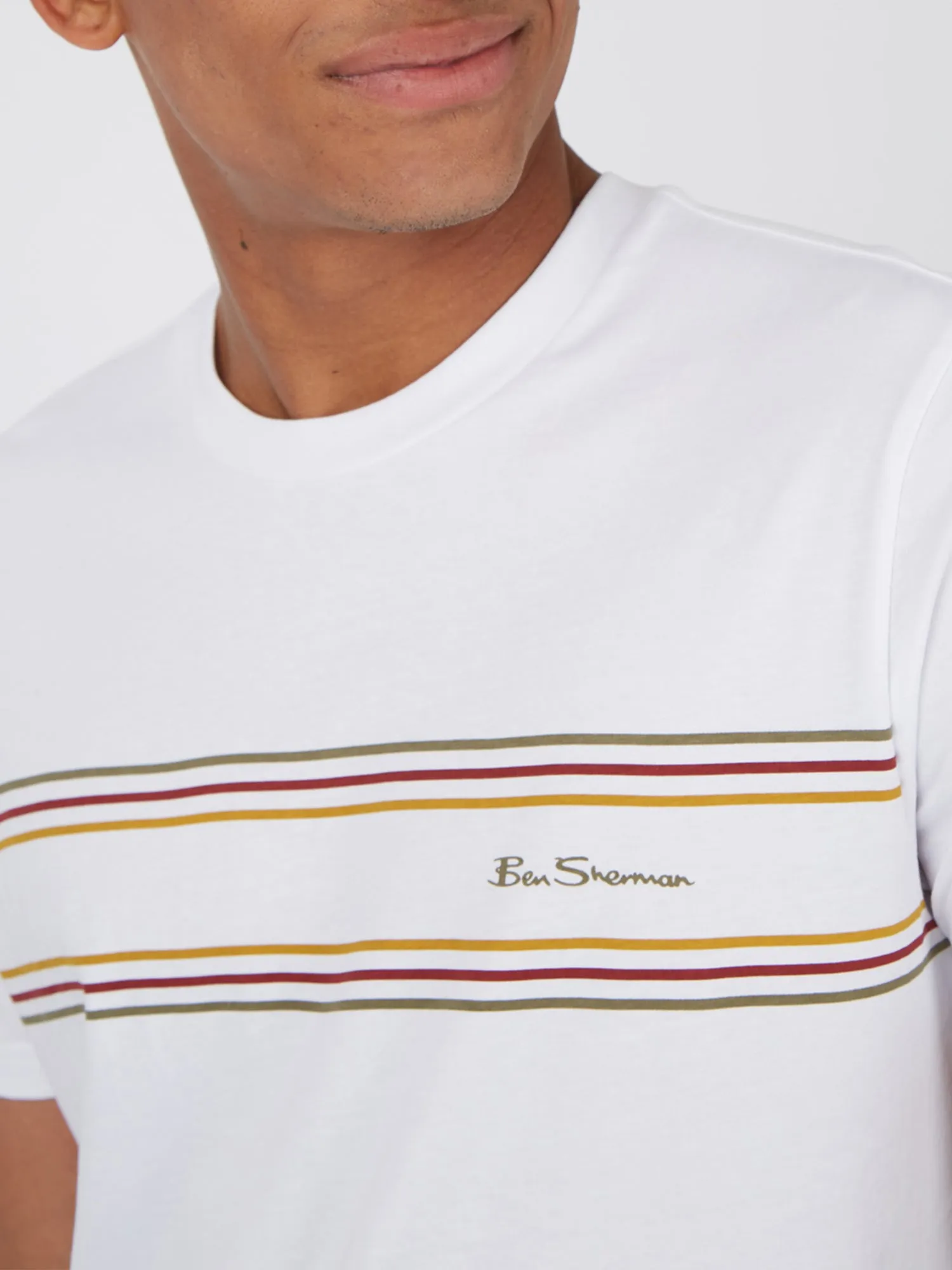 Chest Stripe Logo Tee - White sold by Ben Sherman product image thumbnail 3