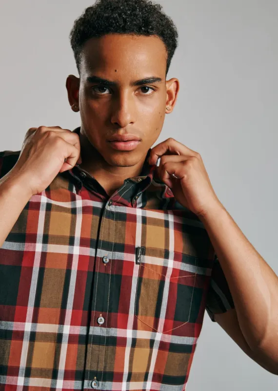 Block Check Shirt - Red sold by Ben Sherman