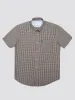 Signature Short Sleeve Gingham Shirt - Copper Orange sold by Ben Sherman