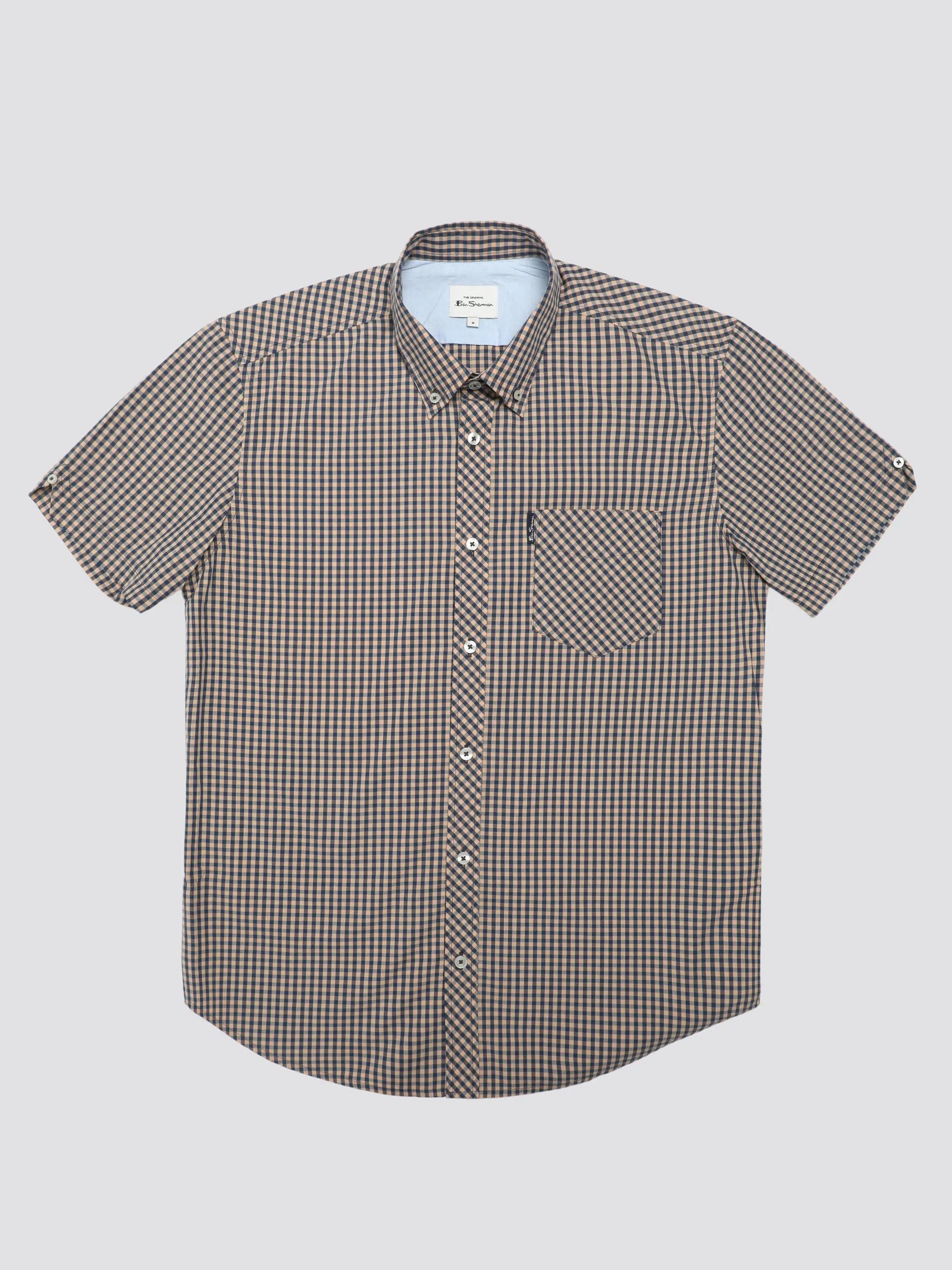 Signature Short Sleeve Gingham Shirt - Copper Orange sold by Ben Sherman product image thumbnail 4