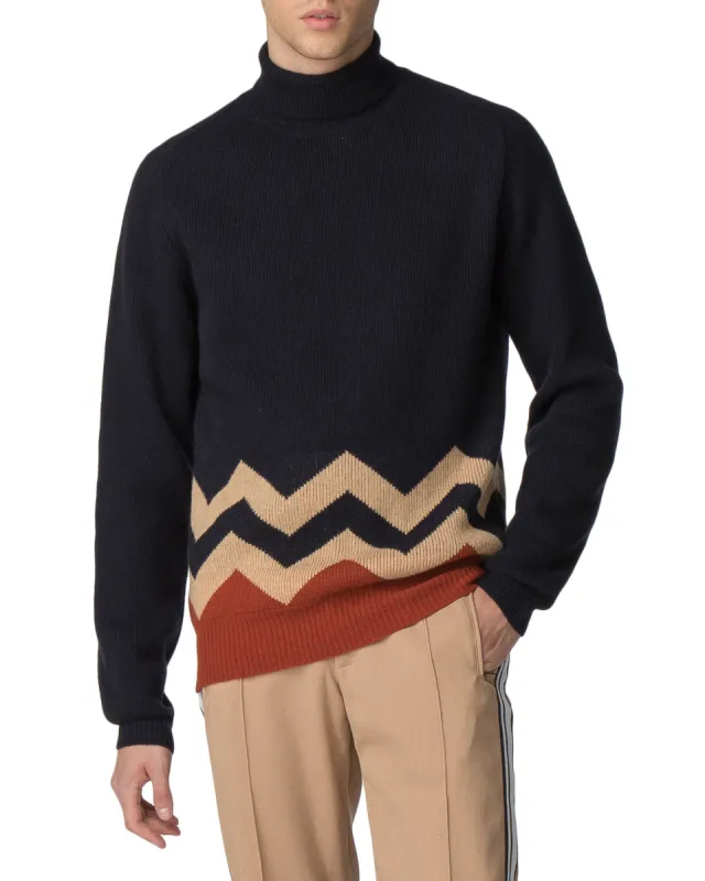 Lambswool Roll Neck Sweater - Black sold by Ben Sherman