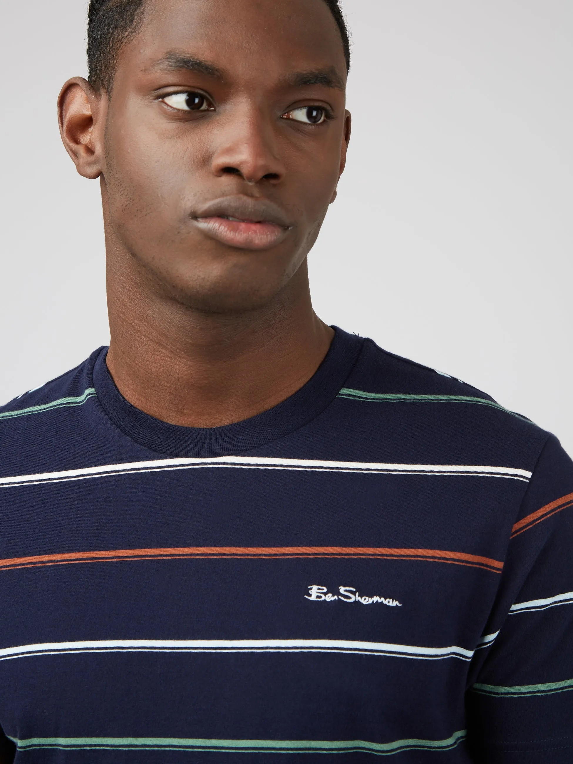 Fine Stripe Tee - Marine sold by Ben Sherman product image thumbnail 2