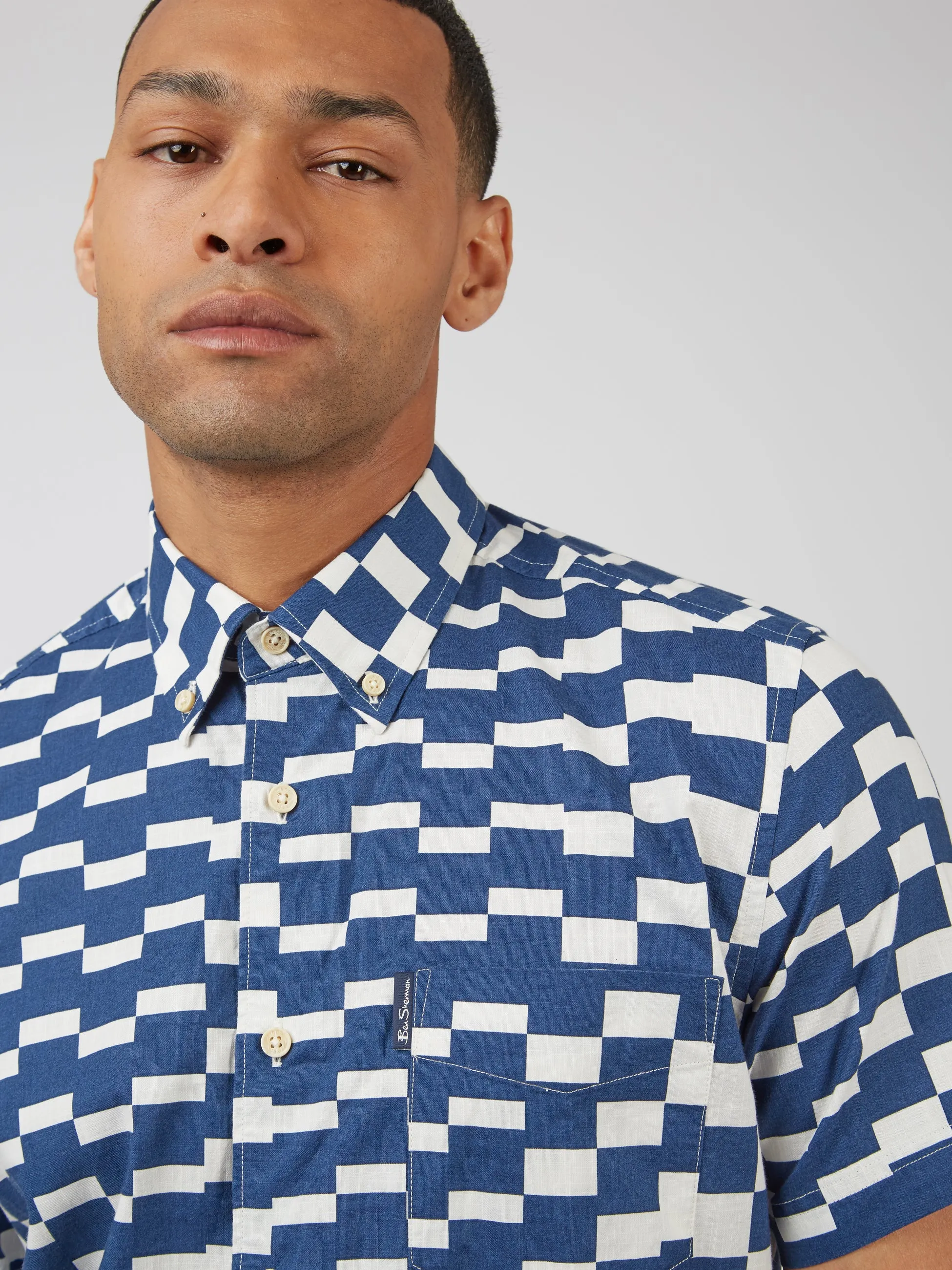 Large Geo Print Short-Sleeve Shirt sold by Ben Sherman product image thumbnail 2