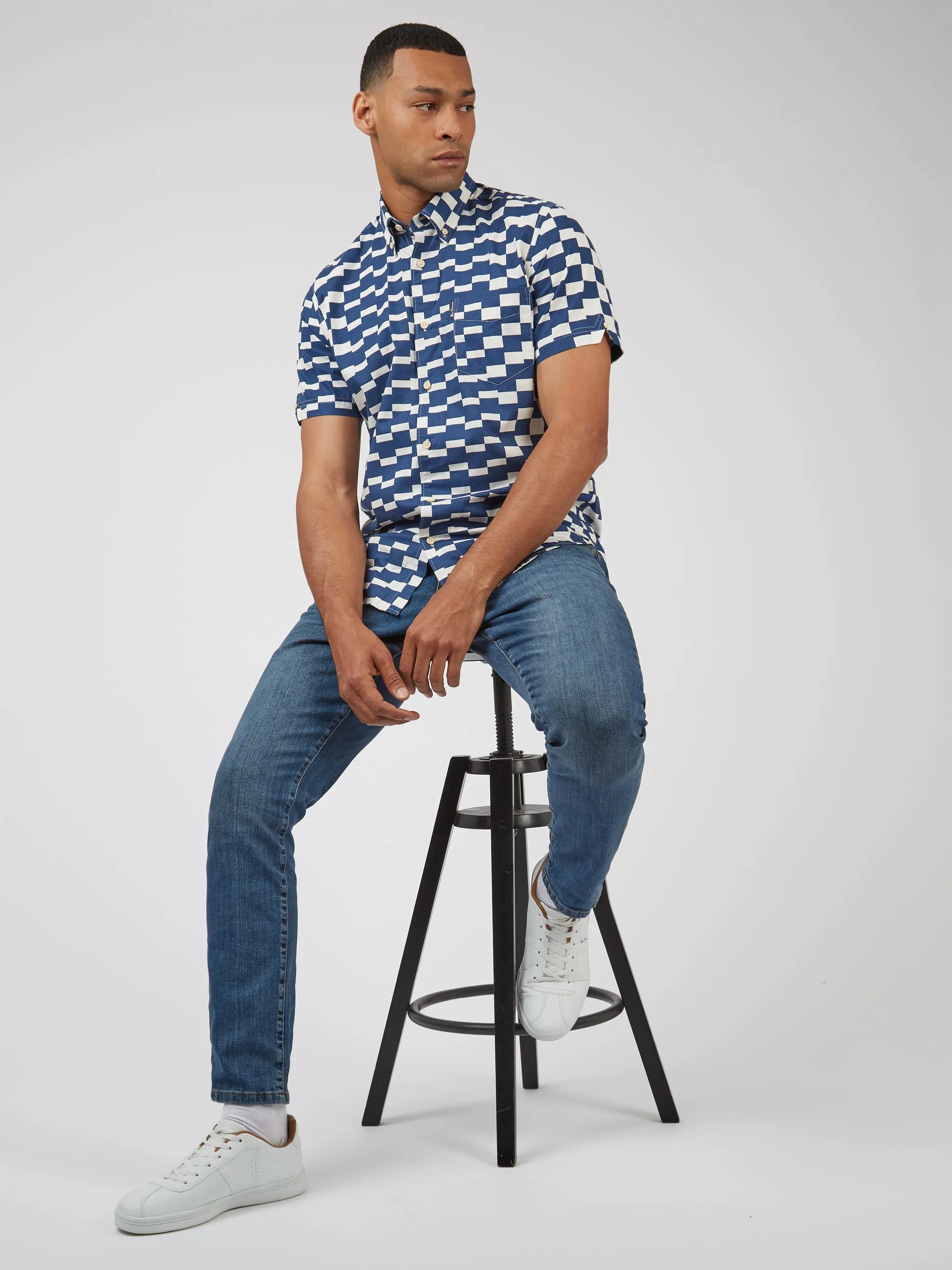 Large Geo Print Short-Sleeve Shirt sold by Ben Sherman product image thumbnail 5