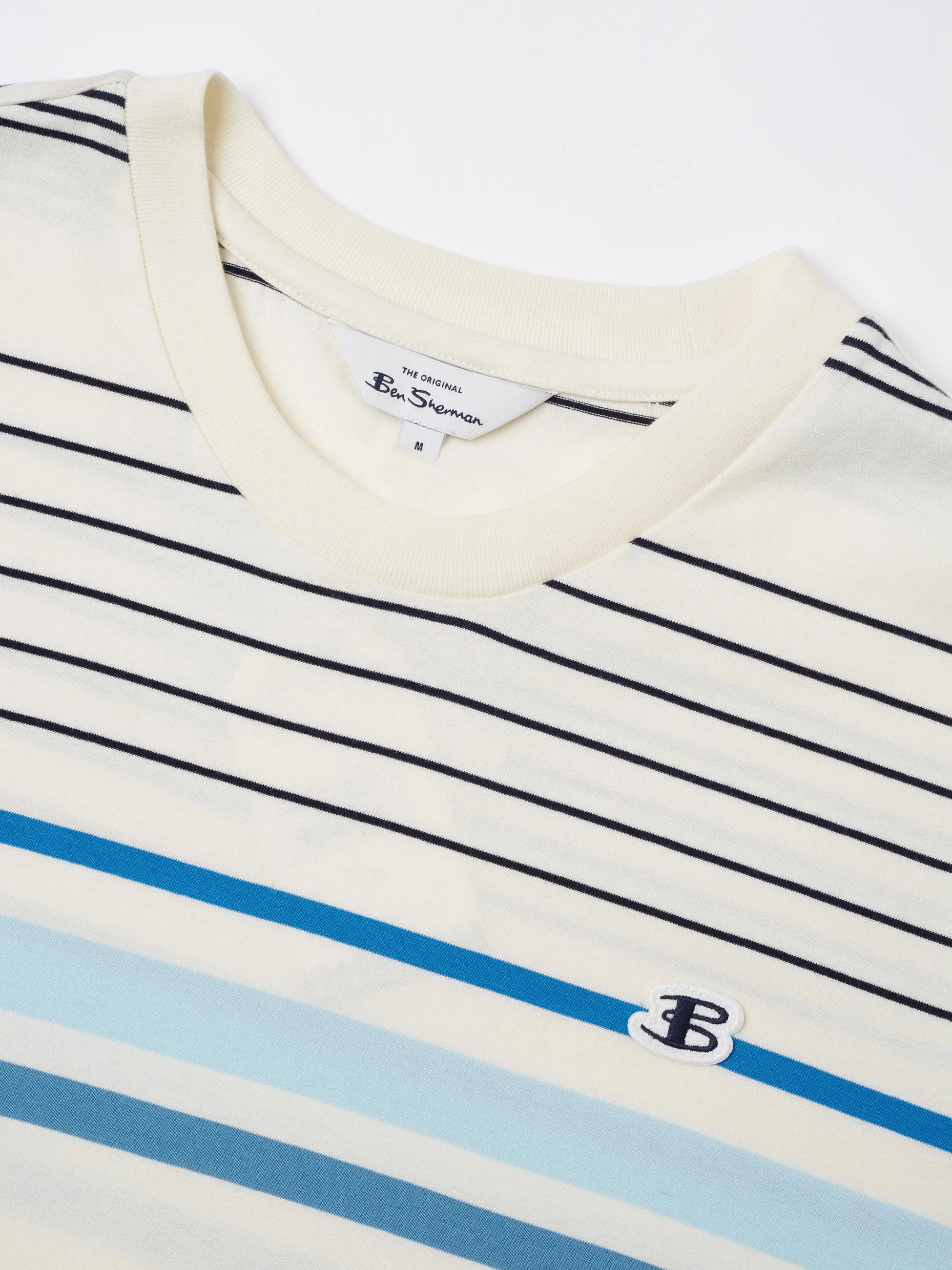 B by Ben Sherman Engineered Stripe Tee - Snow White sold by Ben Sherman product image thumbnail 3