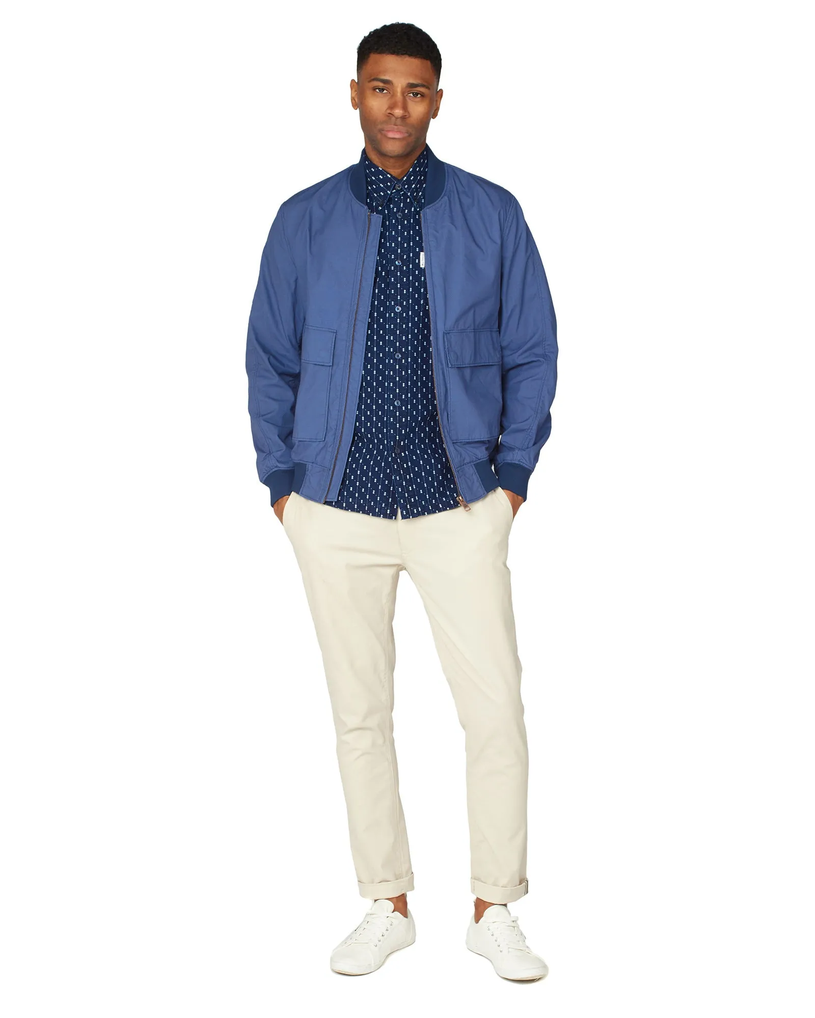 Short-Sleeve Archive Indigo Geo Print Shirt - Marine sold by Ben Sherman product image thumbnail 5