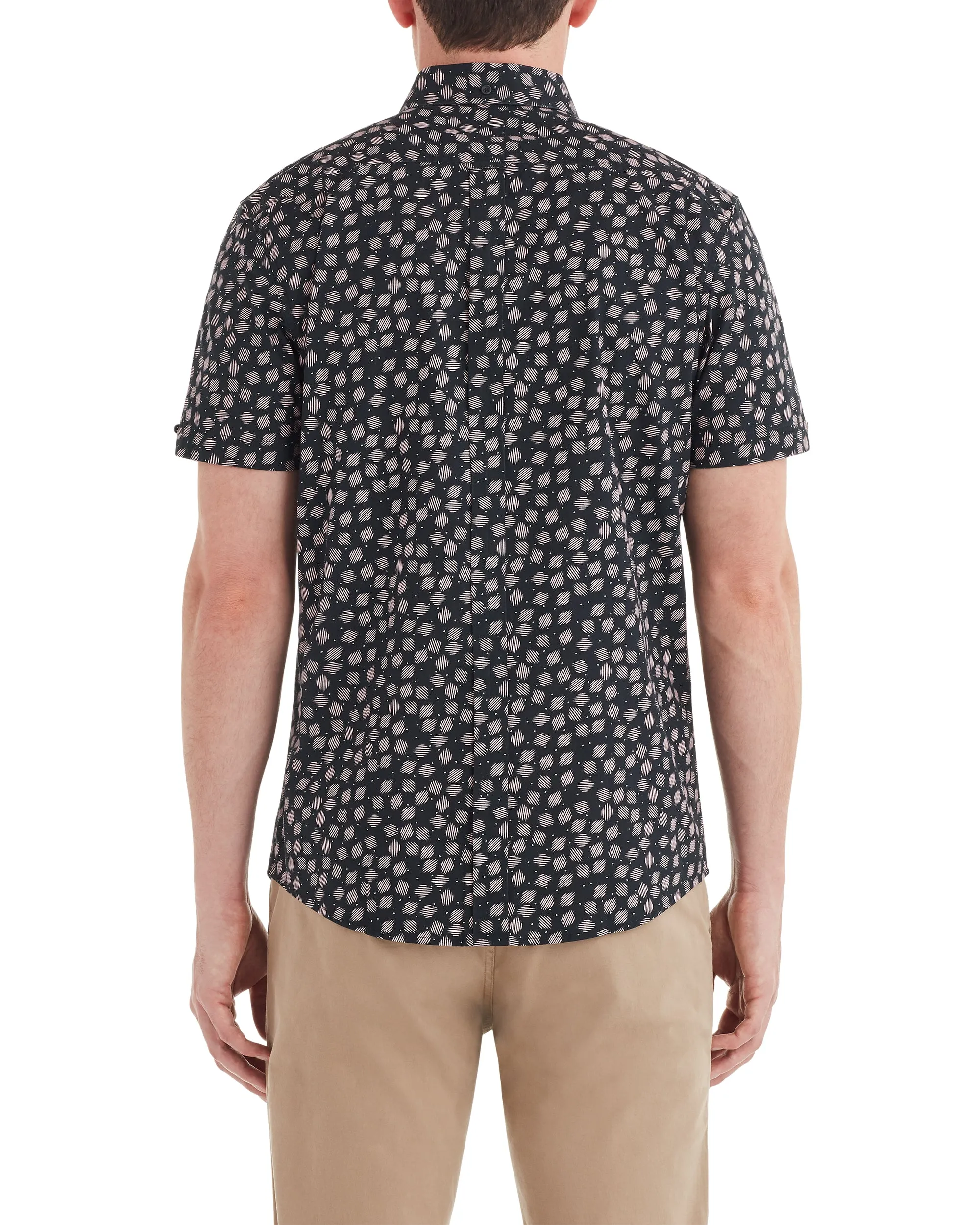 Short-Sleeve Scattered Scratch Printed Shirt - Black sold by Ben Sherman product image thumbnail 2
