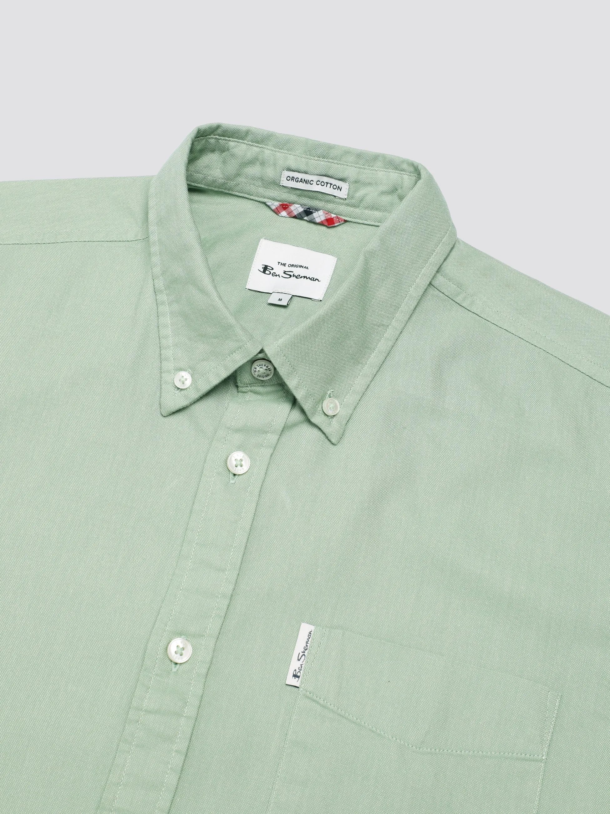 Signature Short Sleeve Oxford Shirt - Grass Green sold by Ben Sherman product image thumbnail 5