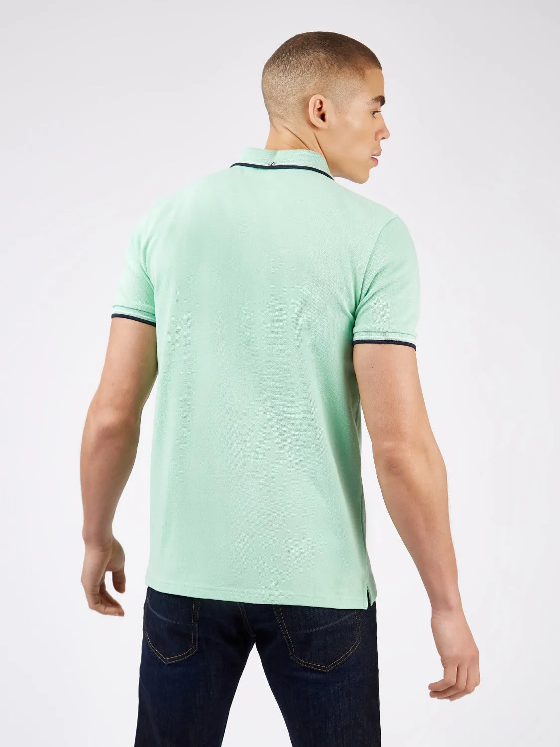 Signature Organic Cotton Polo - Sage sold by Ben Sherman product image thumbnail 4