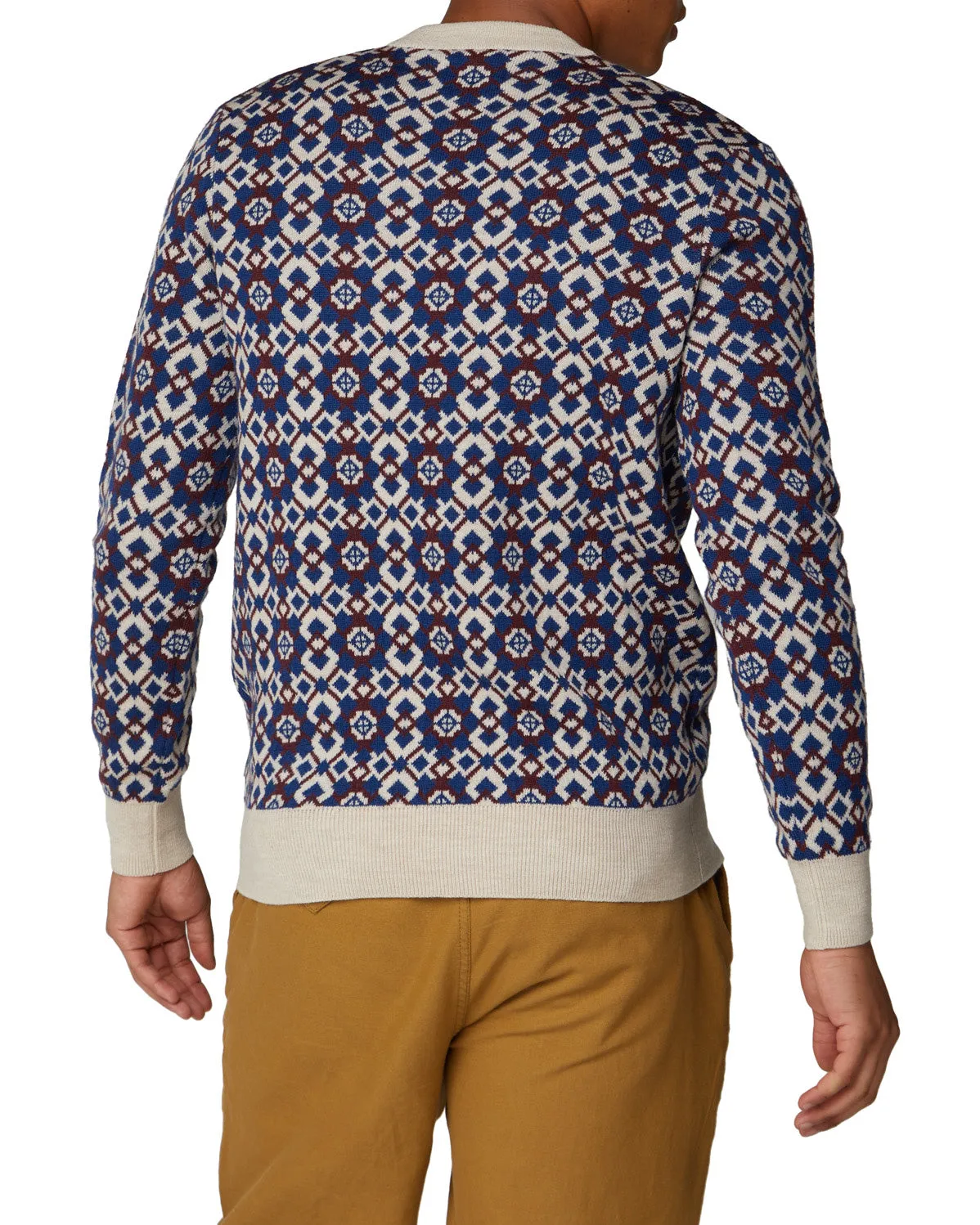 B by Ben Sherman Fair Isle Crew Sweater - Ecru sold by Ben Sherman product image thumbnail 2