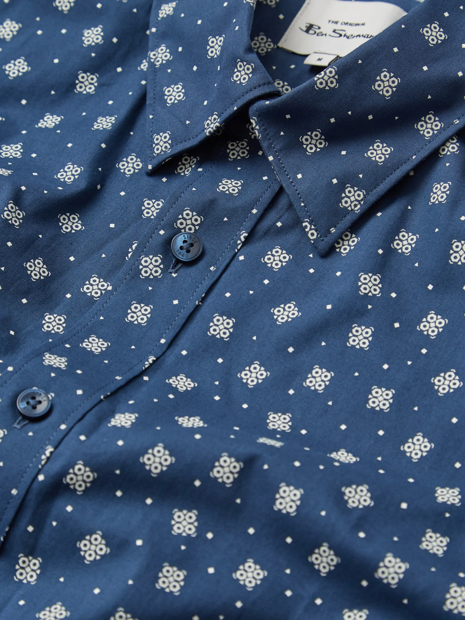 Scatter Print Short-Sleeve Shirt - Dark Blue sold by Ben Sherman product image thumbnail 2