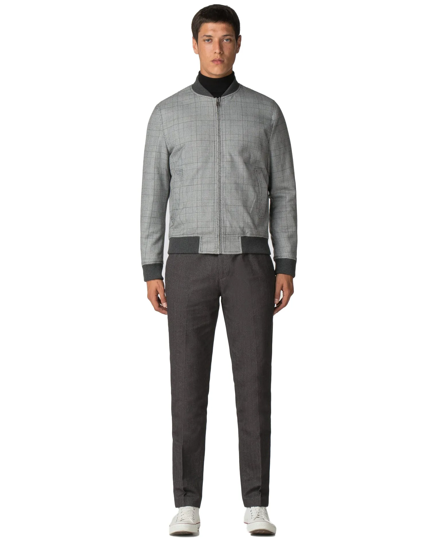 Checked Bomber Jacket - Black sold by Ben Sherman product image thumbnail 4