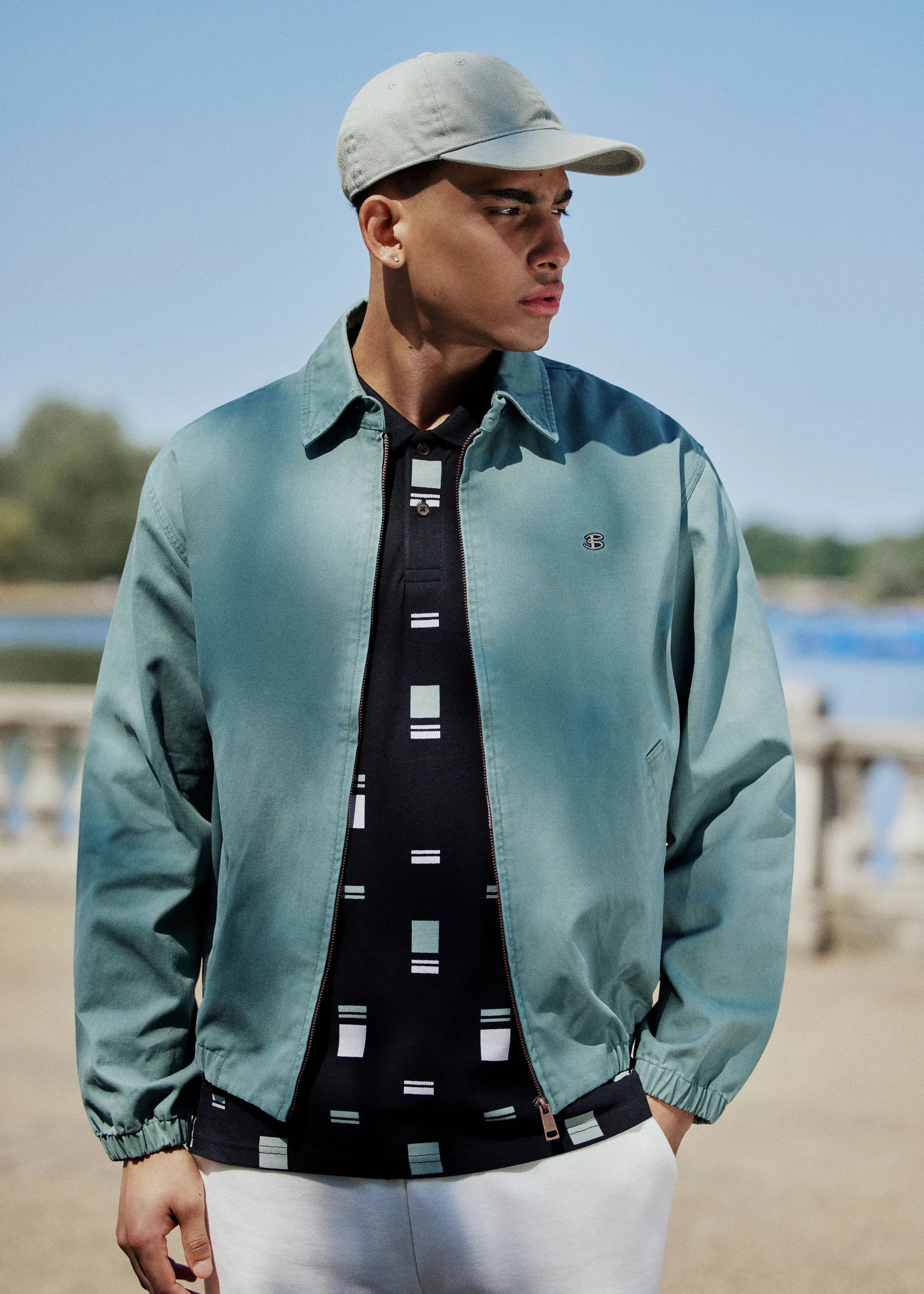 B by Ben Sherman Sports Blouson Jacket - Sage sold by Ben Sherman