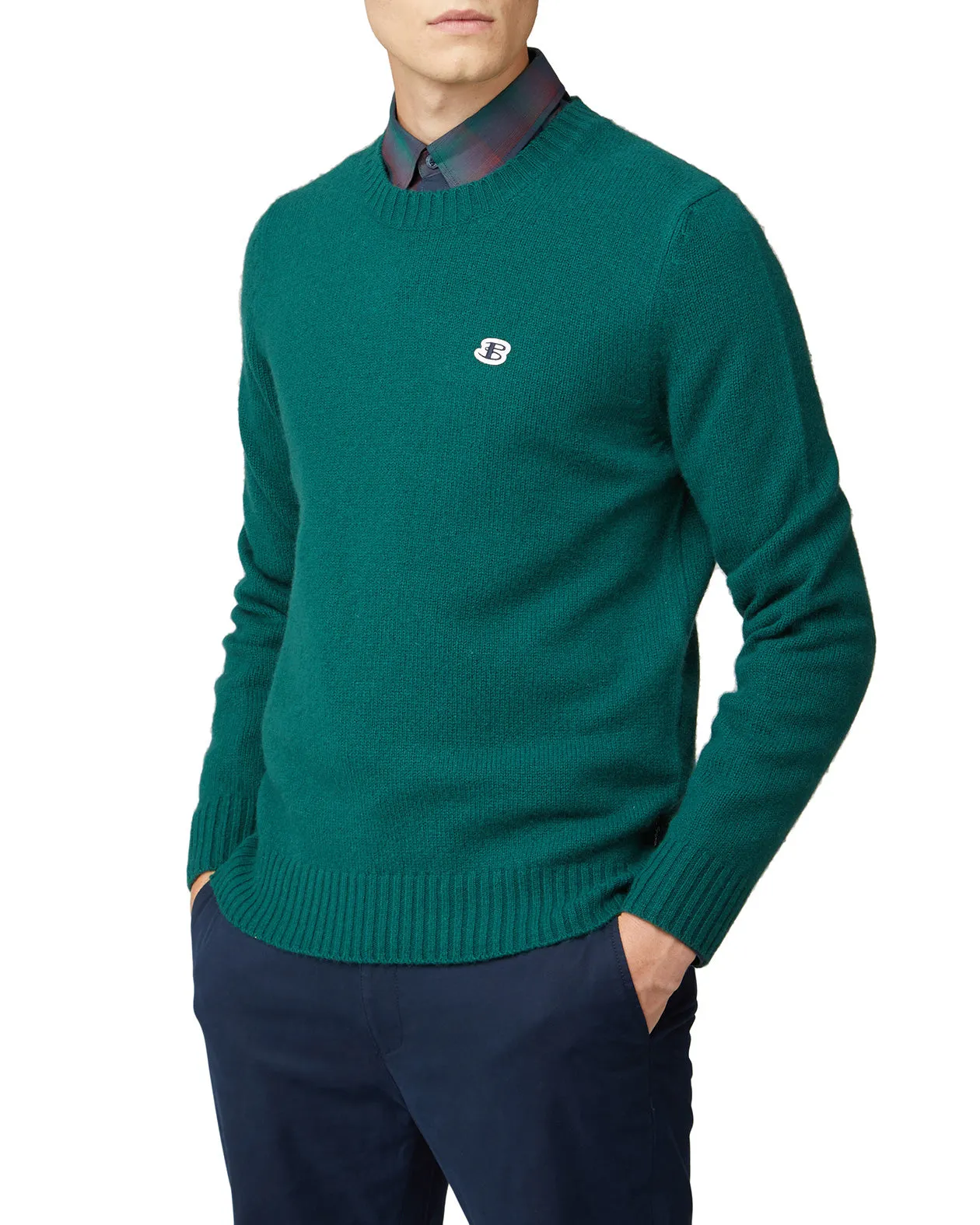 B by Ben Sherman Crewneck Sweater - Forest sold by Ben Sherman