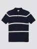 Signature Argyle Stripe Polo - Dark Navy sold by Ben Sherman