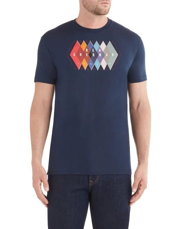 Argyle Logo Graphic T-Shirt - Midnight sold by Ben Sherman