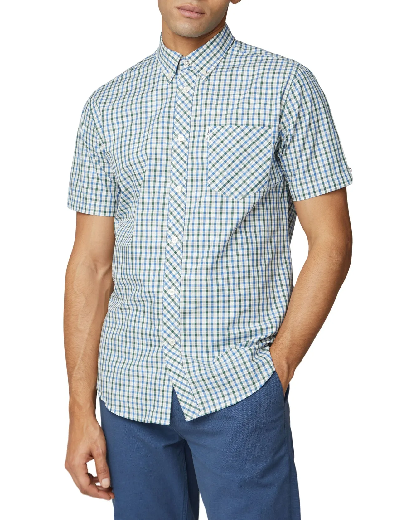 Short-Sleeve House Check - Blue sold by Ben Sherman