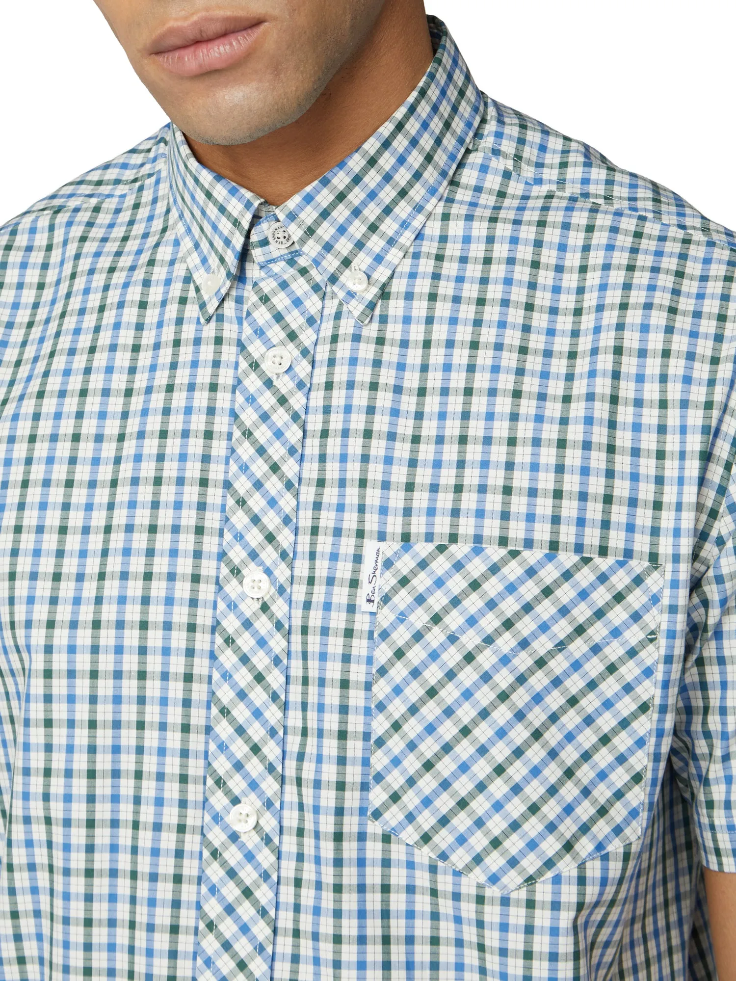 Short-Sleeve House Check - Blue sold by Ben Sherman product image thumbnail 3