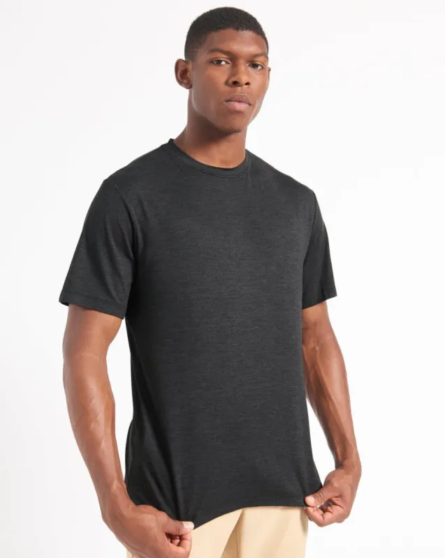 Performance Stretch Marl T-Shirt - Black sold by Ben Sherman