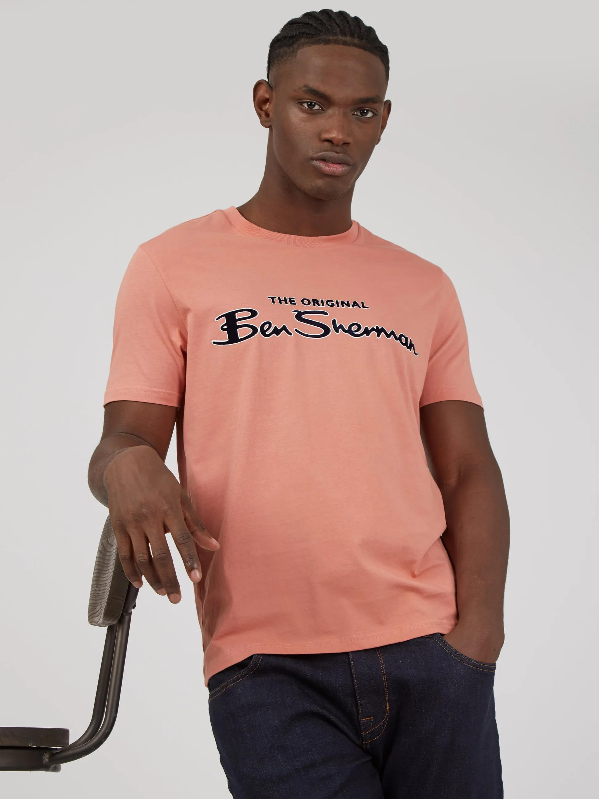 Signature Flock Graphic Tee - Pink sold by Ben Sherman product image thumbnail 2