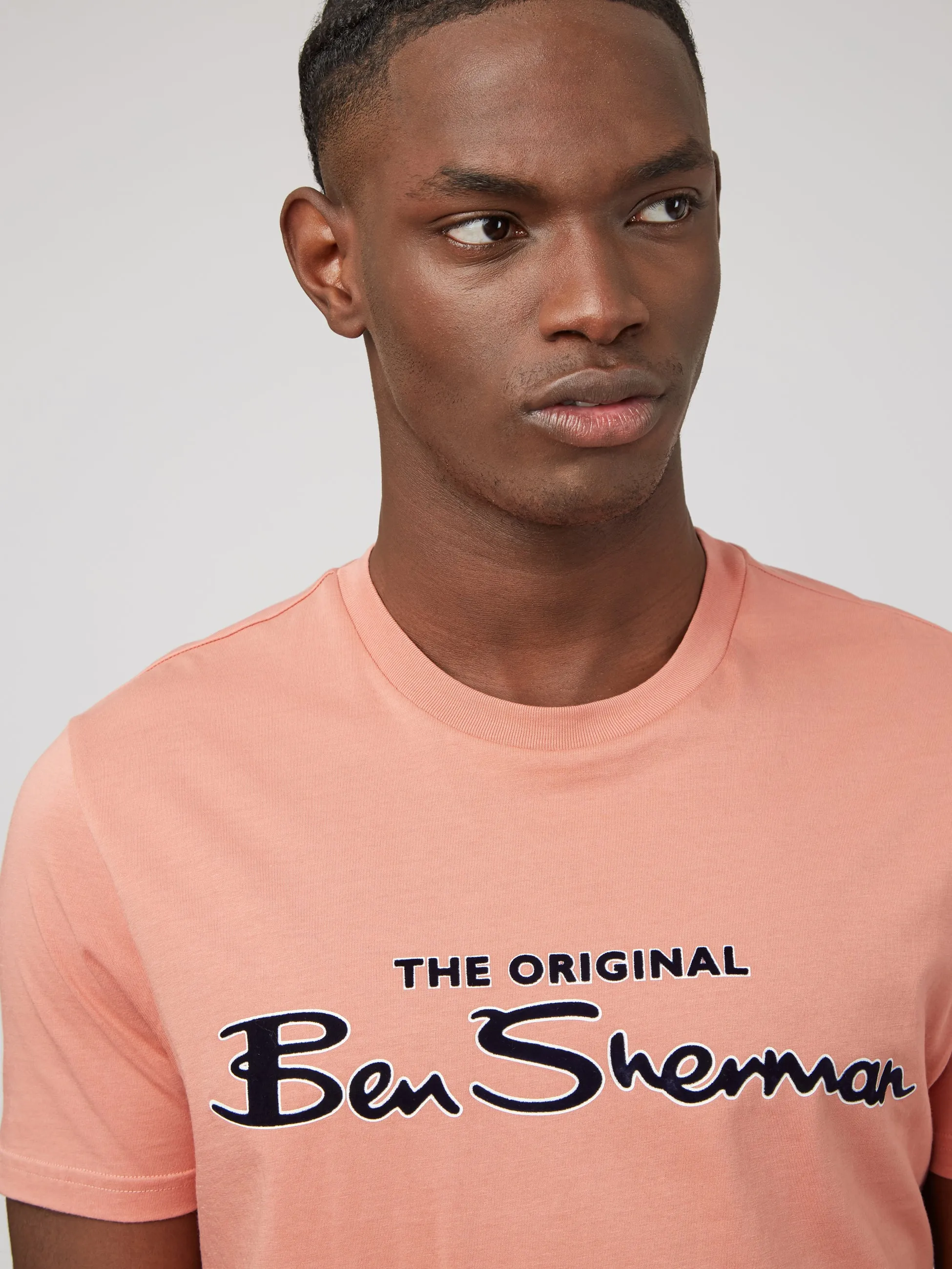 Signature Flock Graphic Tee - Pink sold by Ben Sherman product image thumbnail 5