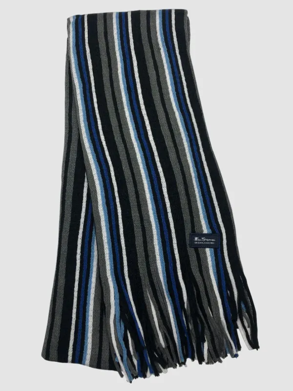 Signature Rochelle Knit Striped Scarf sold by Ben Sherman